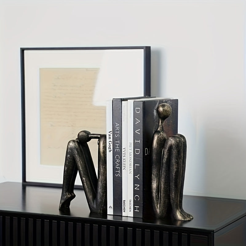 Tnessential Set Modern Resin Bookshelf Figurines 3D Decor