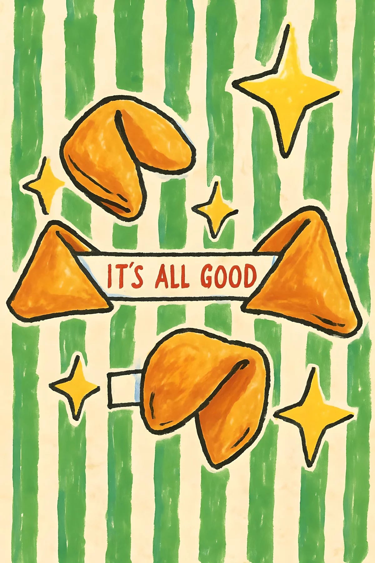 ITS ALL GOOD FORTUNE COOKIE CANVAS POSTER