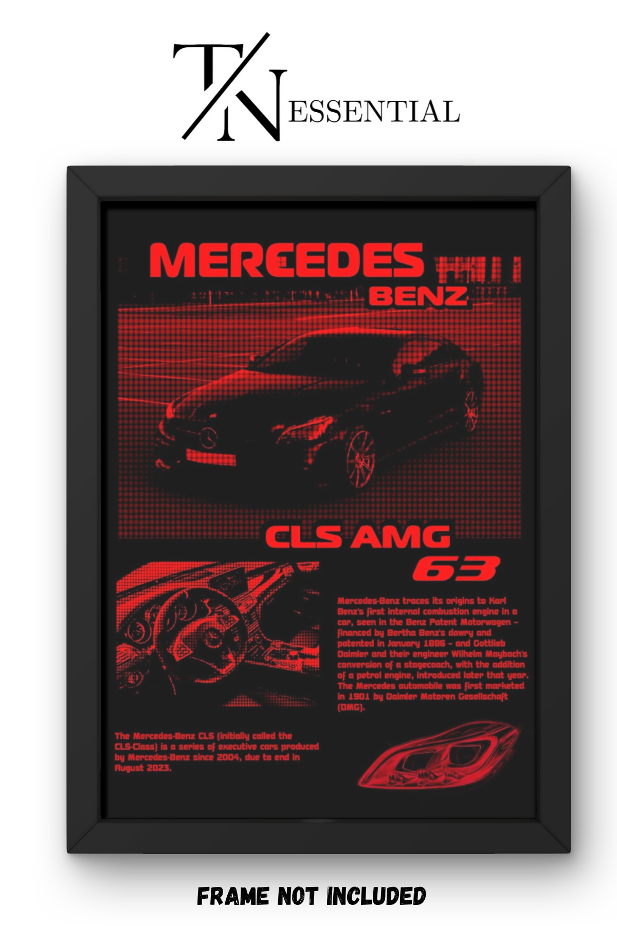 MERCEDES BENZ PERFORMANCE CAR CANVAS POSTER
