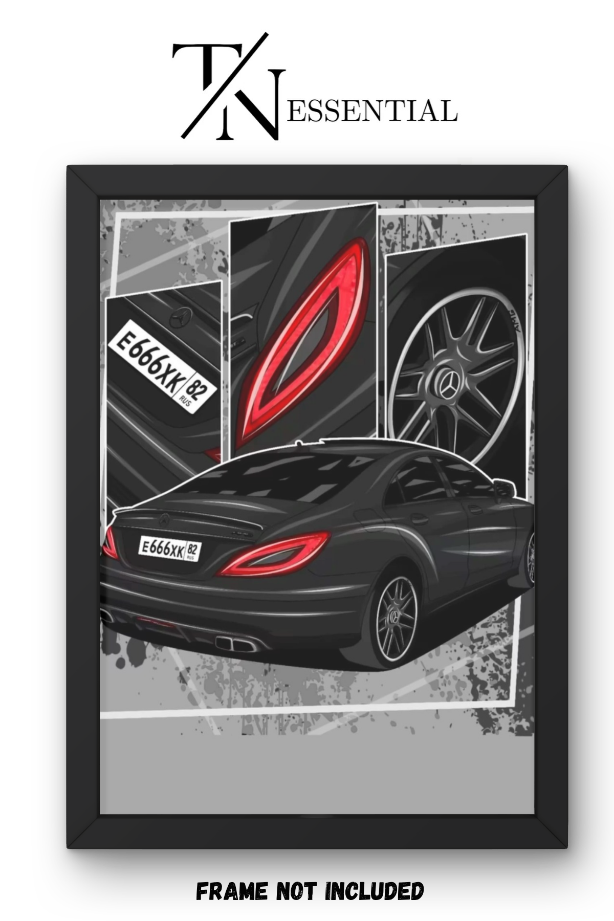 MERCEDES CLS BLACK EDITION CANVAS POSTER