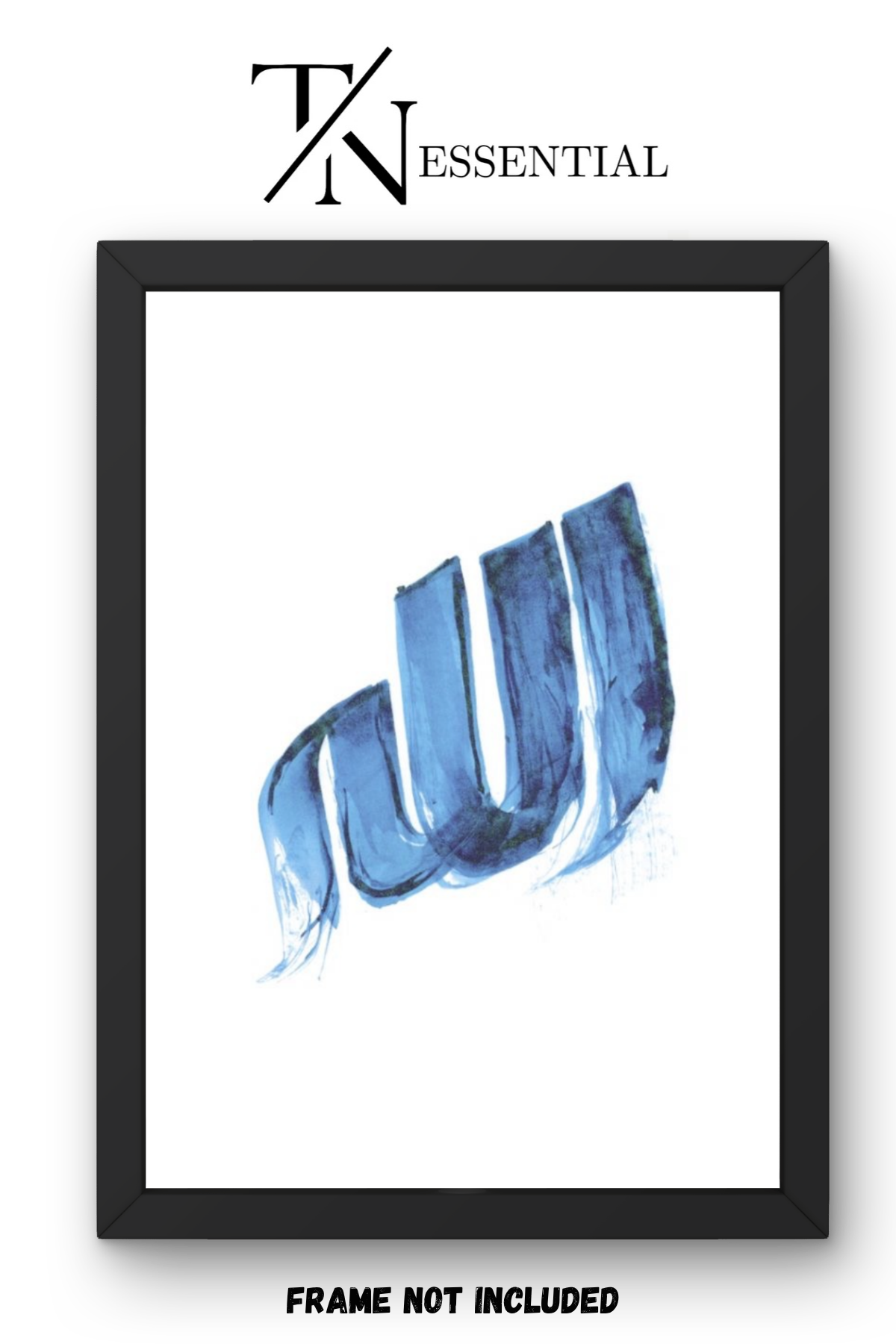 BLUE ALLAH CALLIGRAPHY CANVAS POSTER