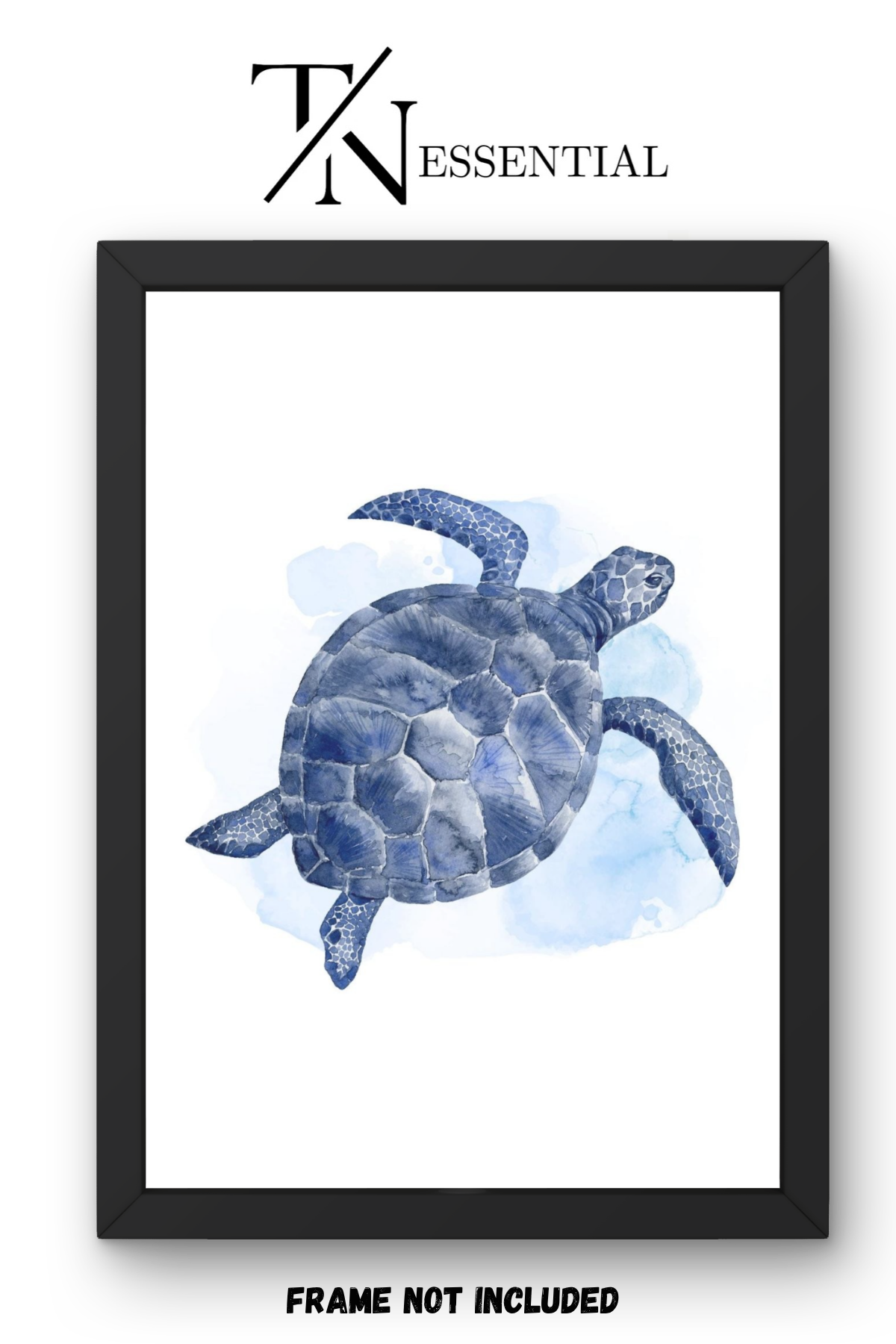 BLUE SEA TURTLE CANVAS POSTER