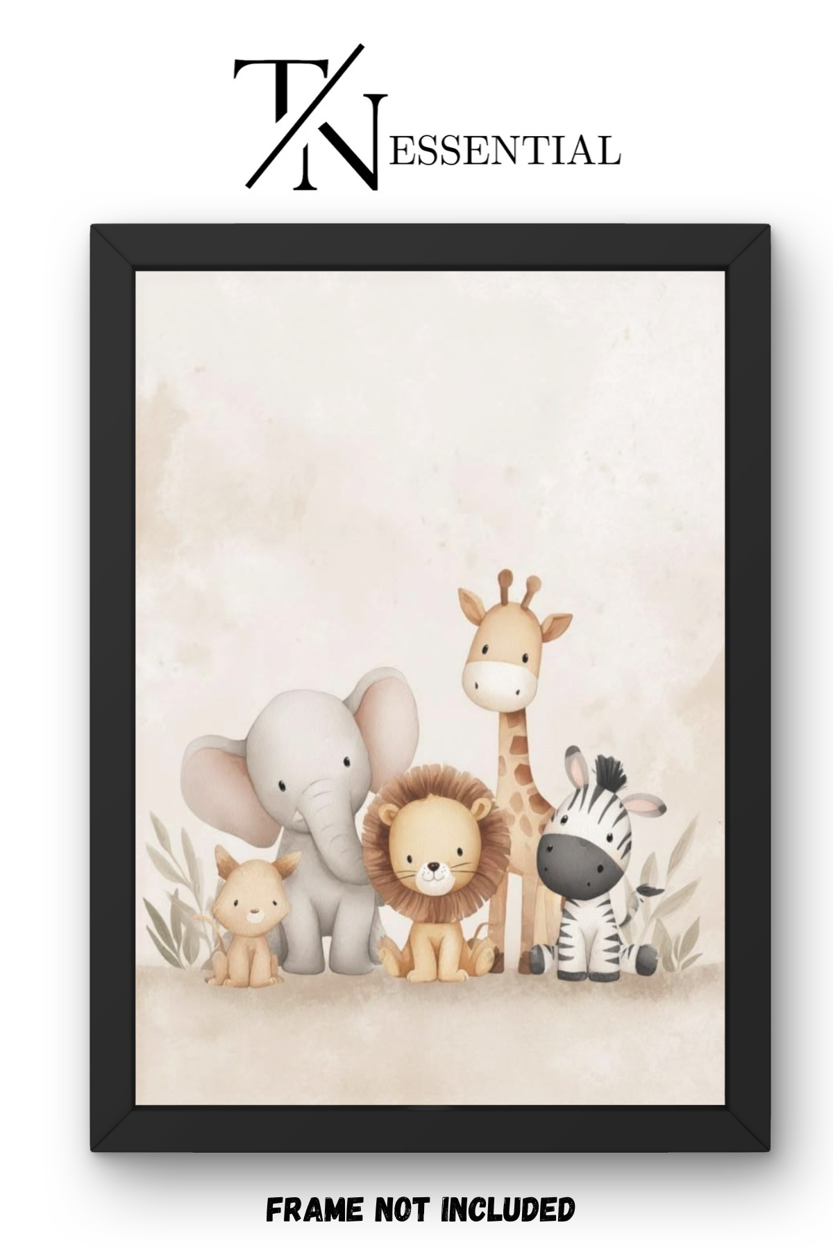 CUTE JUNGLE ANIMALS CANVAS POSTER
