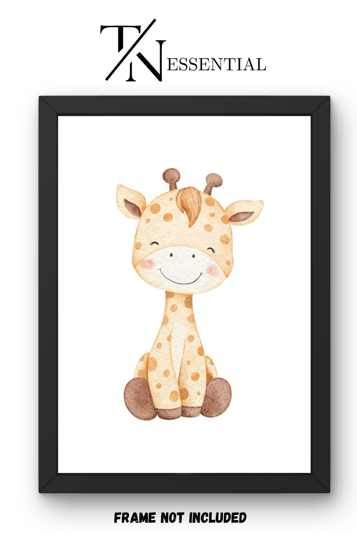 CUTE BABY GIRAFFE CANVAS POSTER
