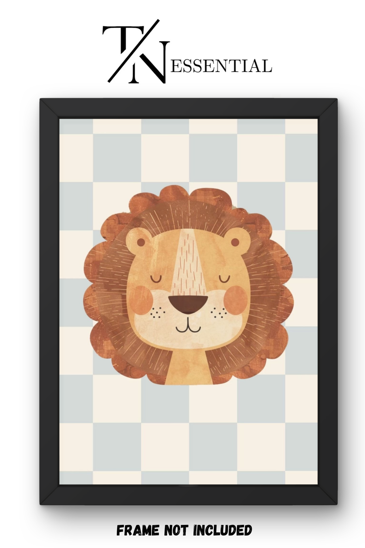 CUTE LION FACE CANVAS POSTER