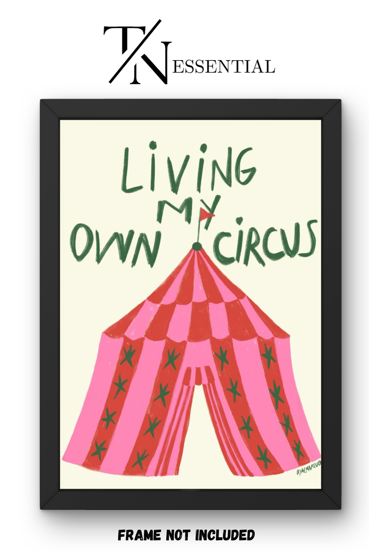 PINK CIRCUS TENT QUOTE CANVAS POSTER