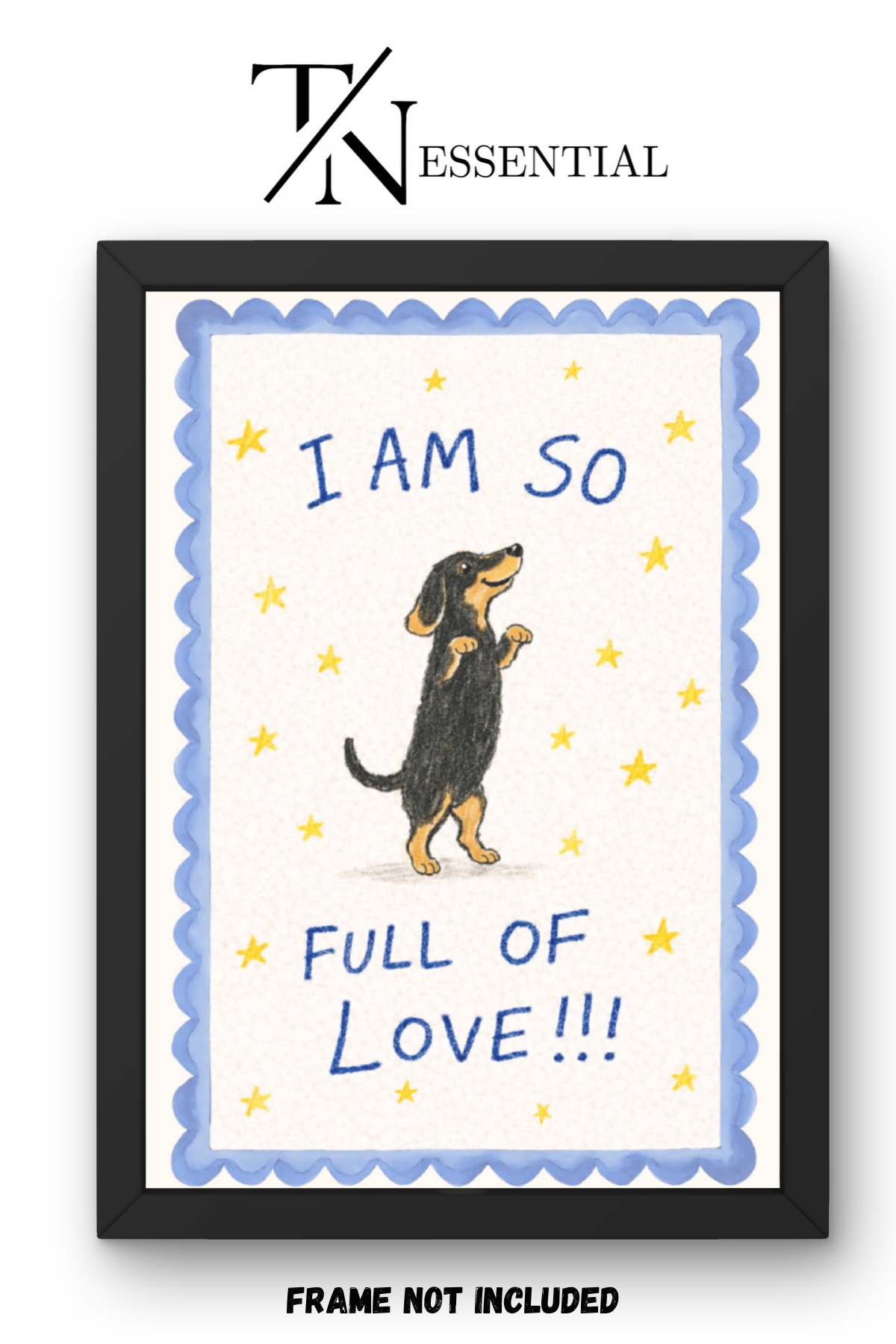 CUTE DOG LOVE QUOTE CANVAS POSTER