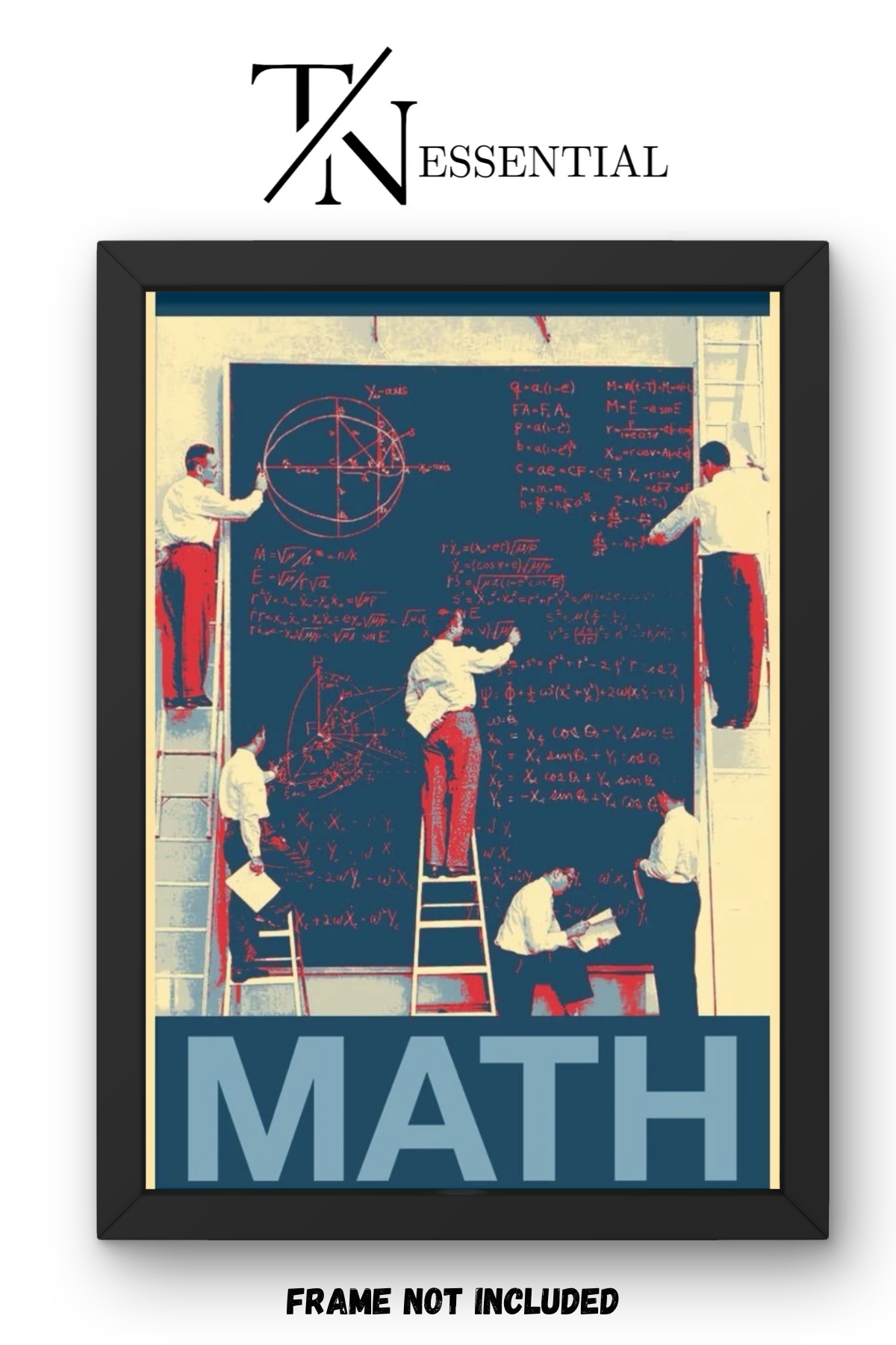 VINTAGE MATH CLASSROOM CANVAS POSTER