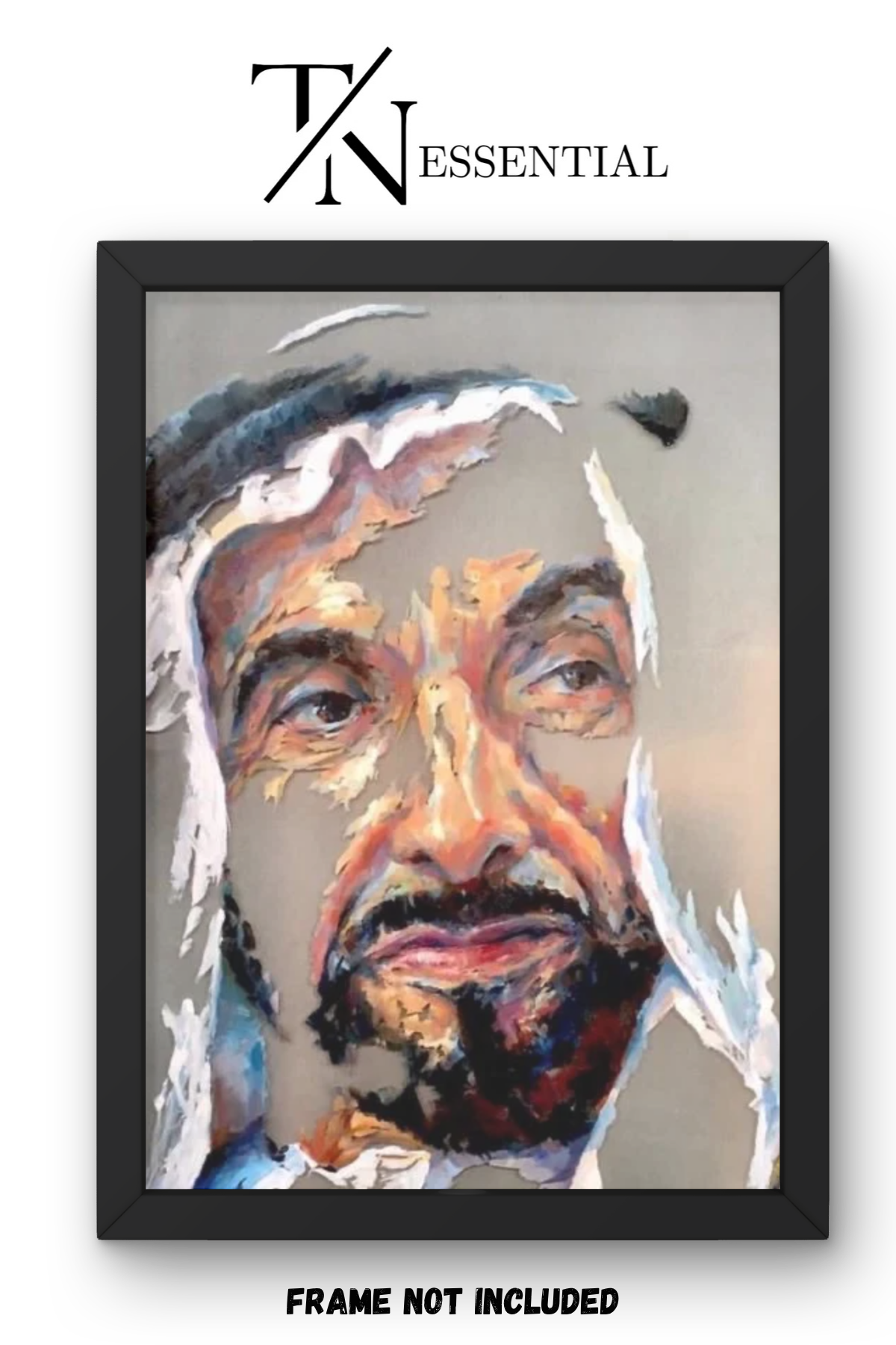 HH SHIEKH ZAYED EMIRATI HERITAGE PORTRAIT CANVAS POSTER
