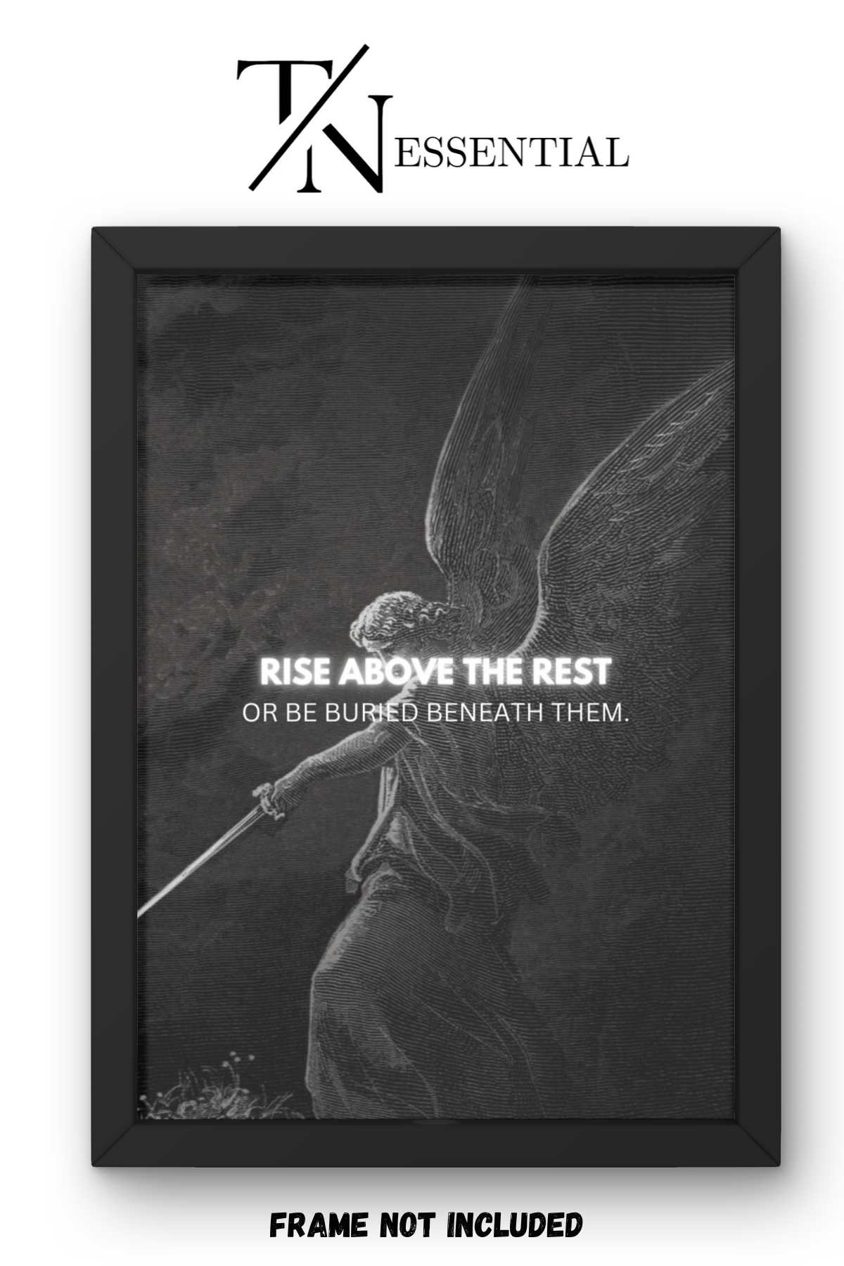 WARRIOR ANGEL QUOTE CANVAS POSTER