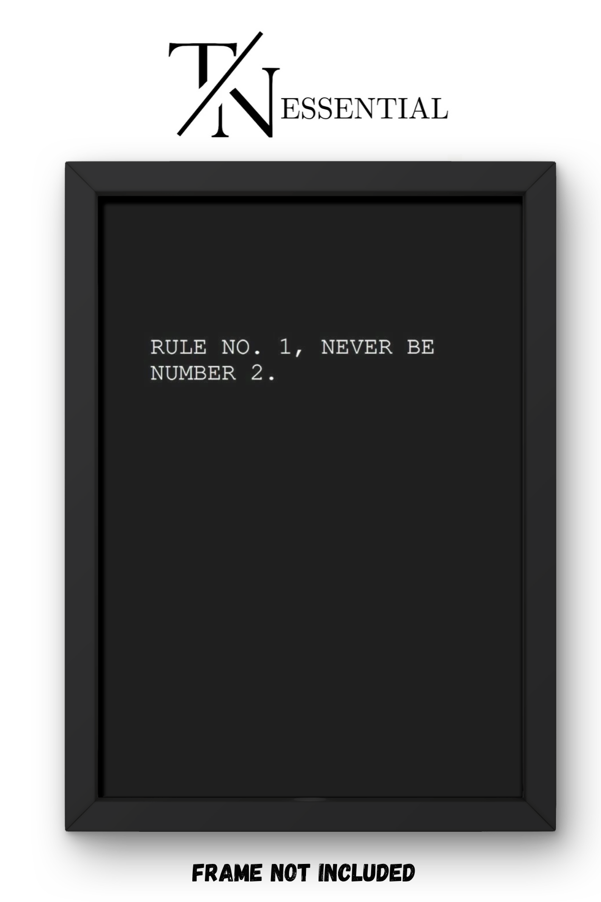 FIRST OR NOTHING CANVAS POSTER