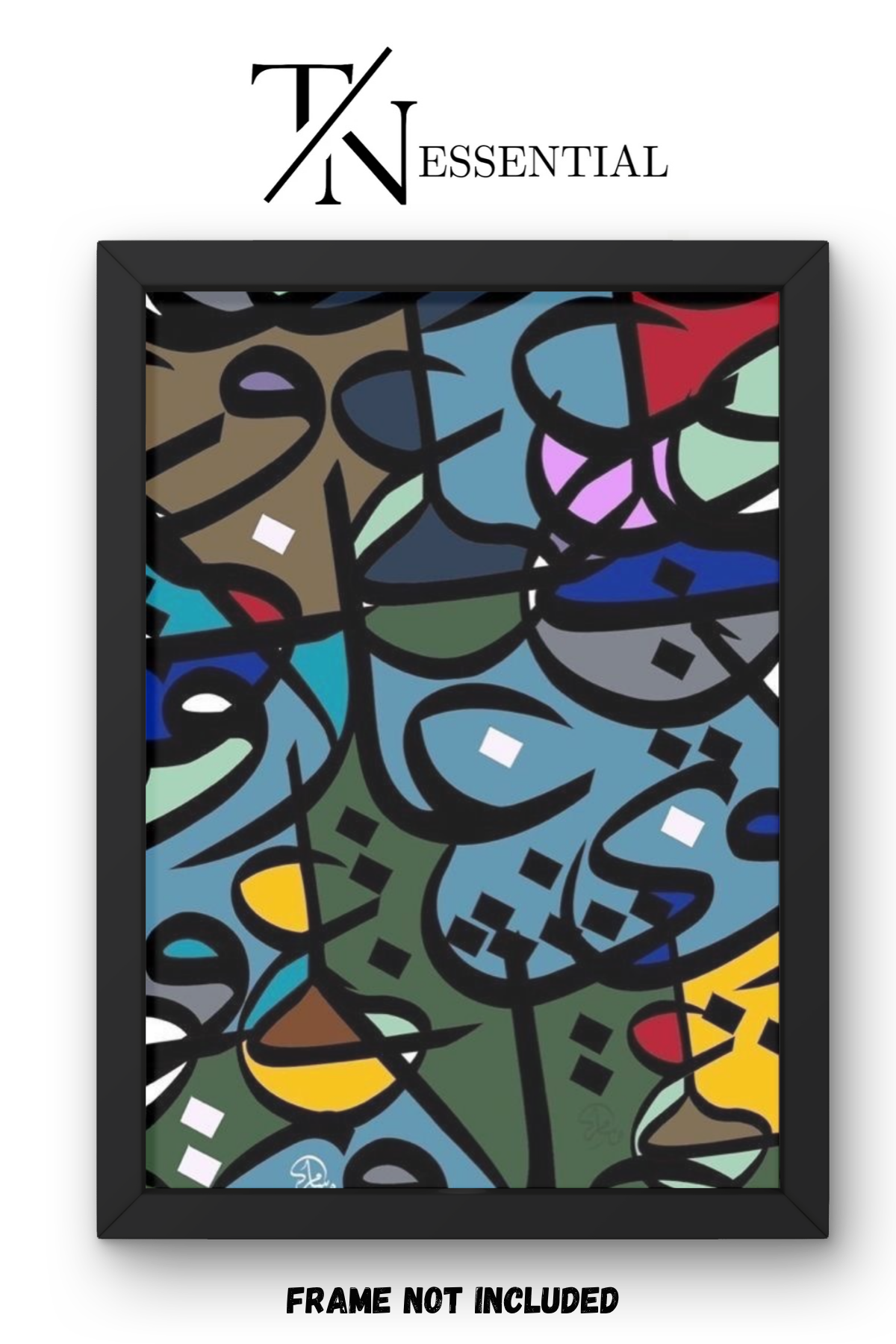 ABSTRACT ARABIC FLOW CANVAS POSTER
