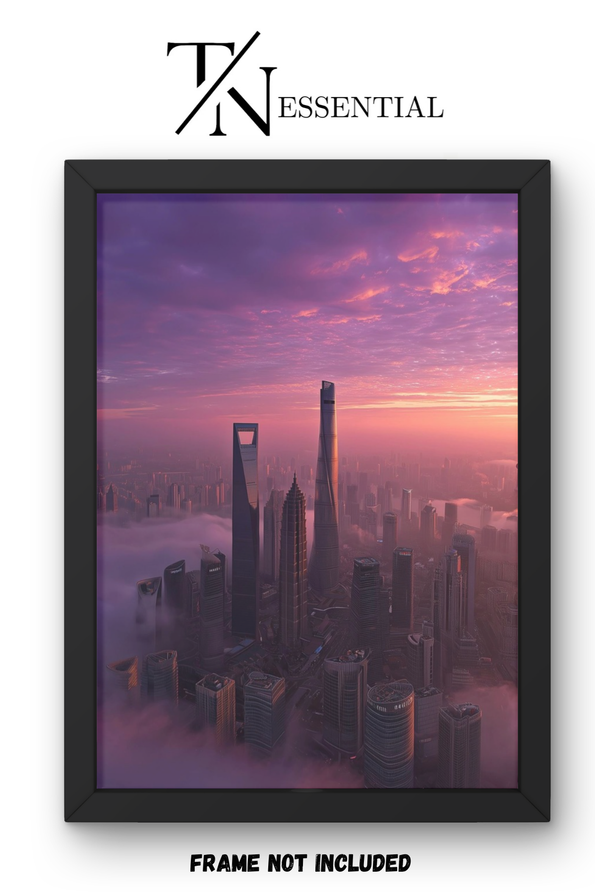 SHANGHAI ABOVE THE CLOUDS CANVAS POSTER