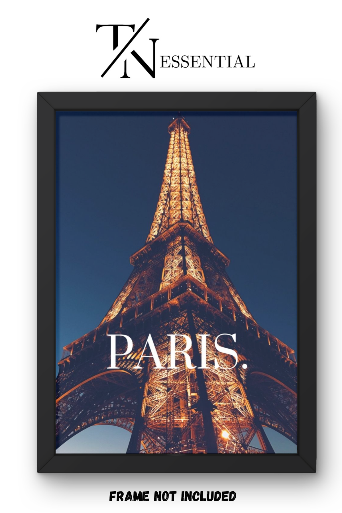 GOLDEN PARIS NIGHT CANVAS POSTER