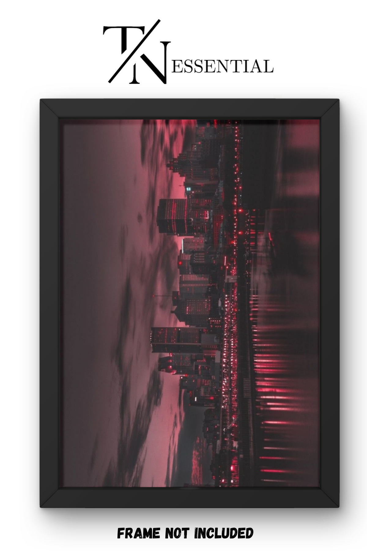 RED CITY AFTER DARK CANVAS POSTER