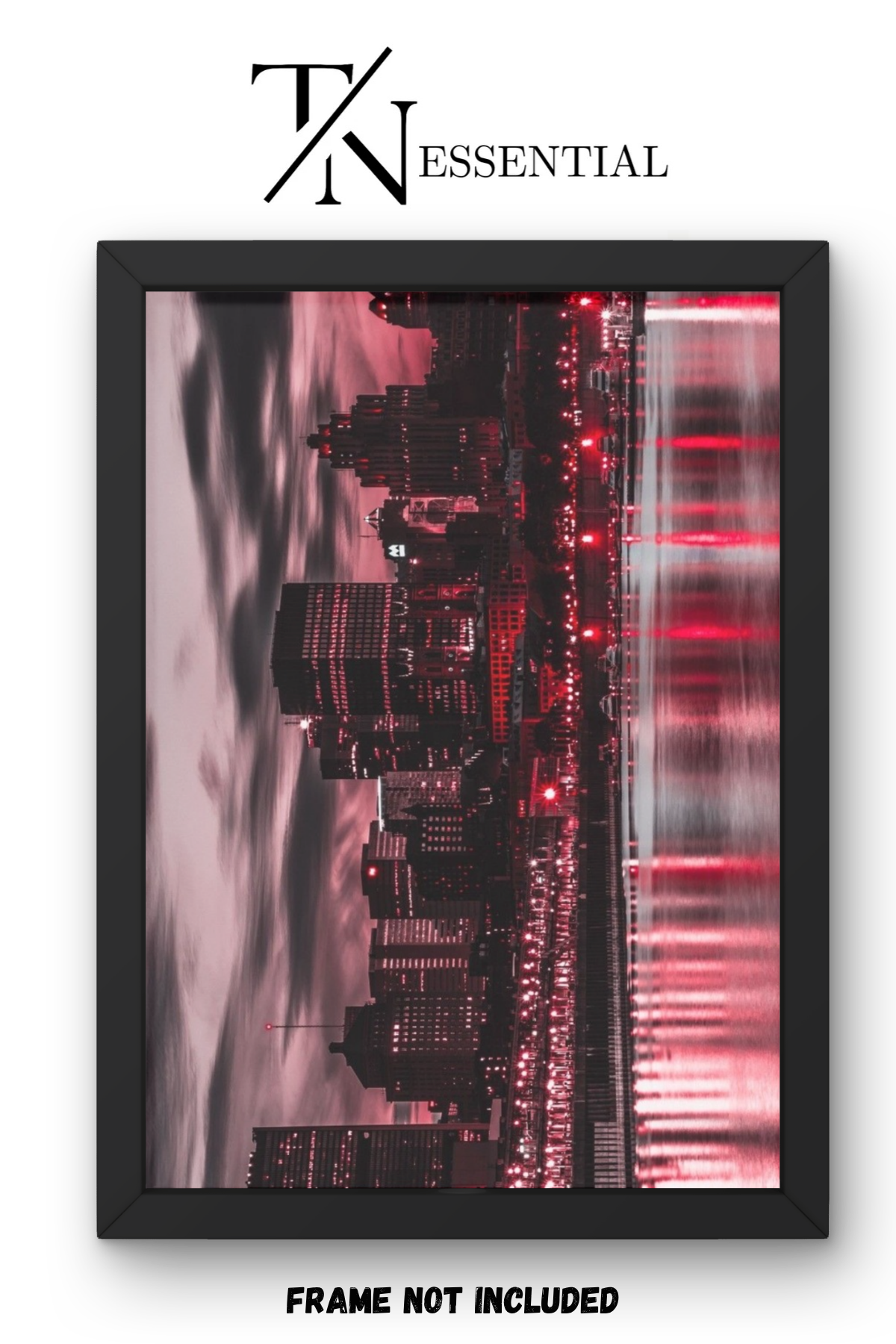 NIGHT LIGHTS IN RED CANVAS POSTER