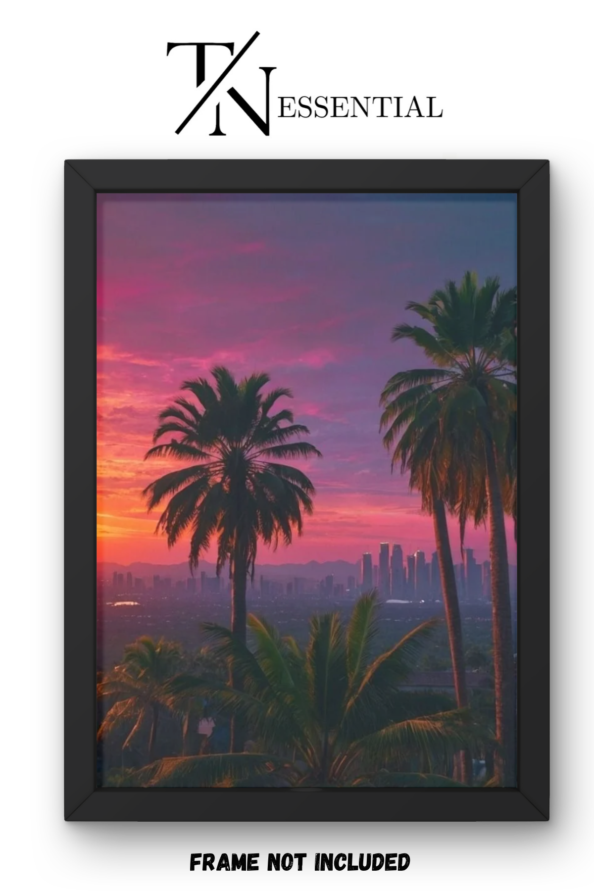 LOS ANGELES PURPLE SKY CANVAS POSTER