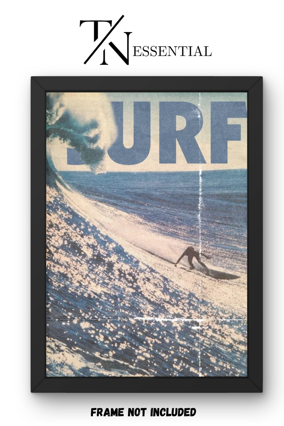 VINTAGE SURF WAVE CANVAS POSTER