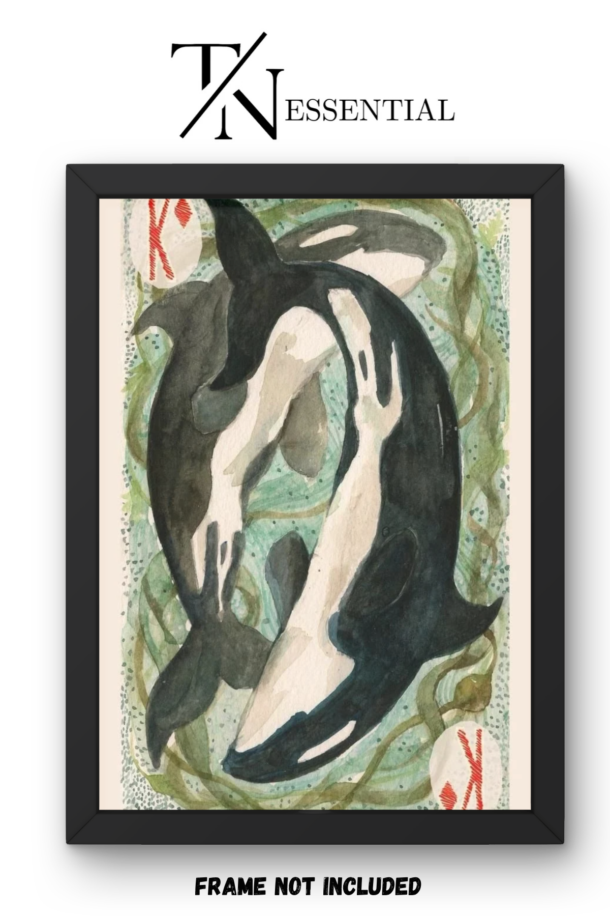 ORCA KING CARD CANVAS POSTER