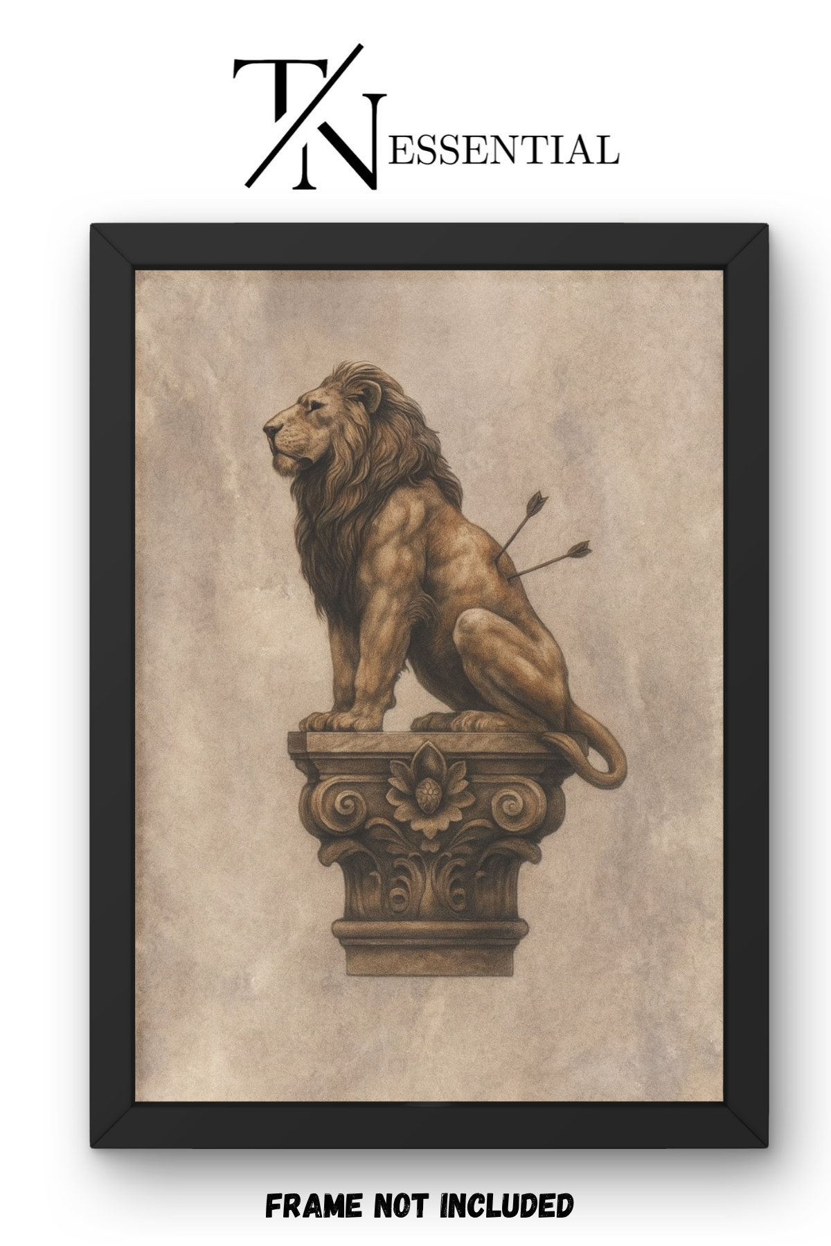 WOUNDED LION PRIDE CANVAS POSTER