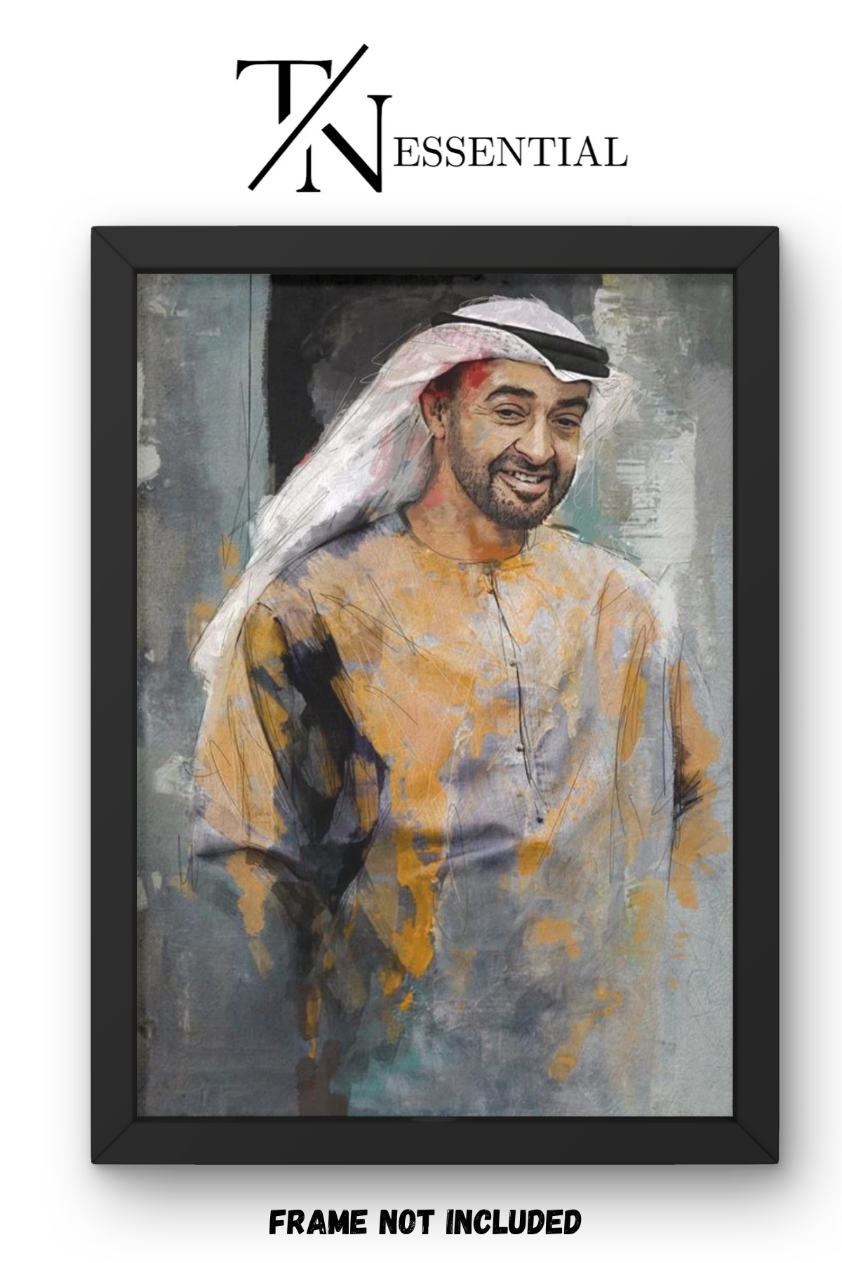 EMIRATI WATERCOLOR PORTRAIT CANVAS POSTER
