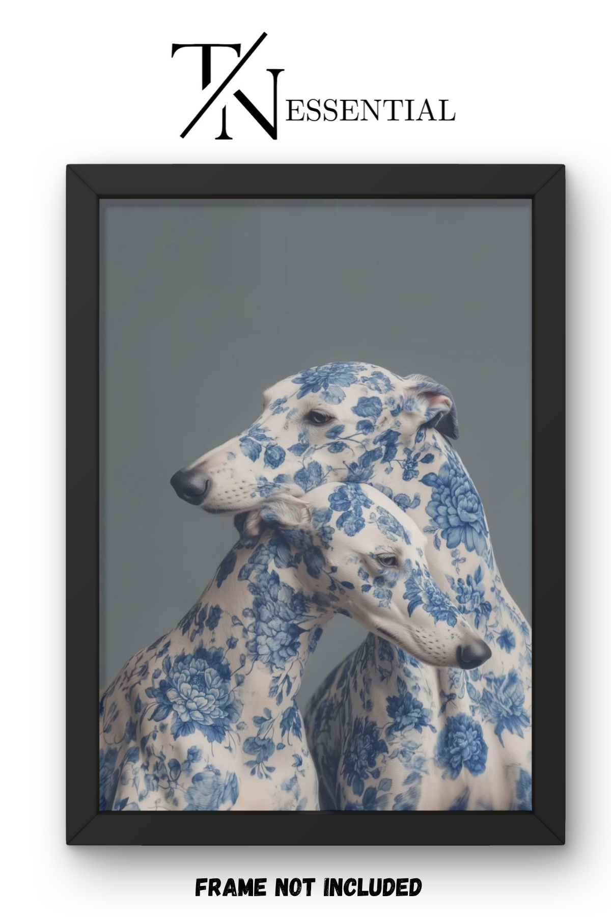 CHINA BLUE DOGS CANVAS POSTER
