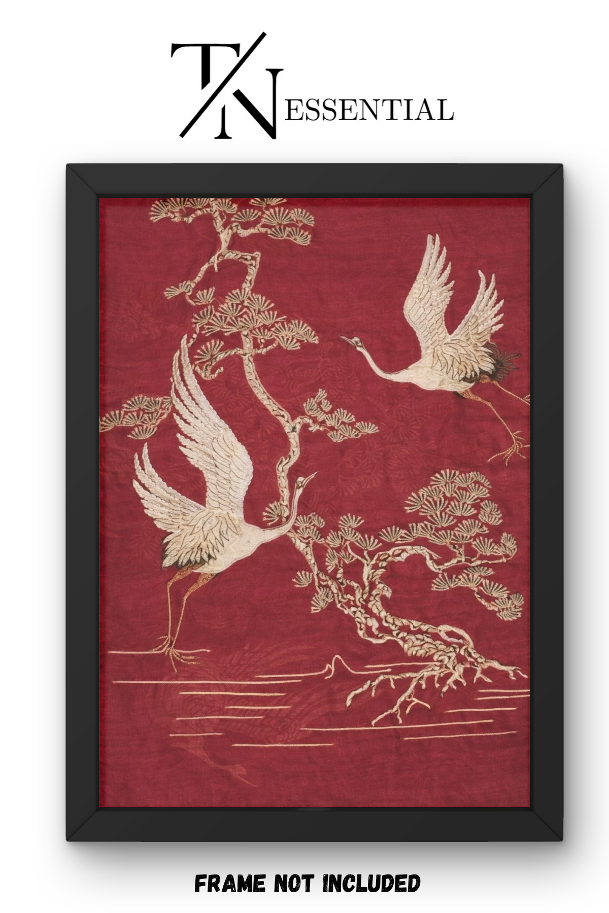 JAPANESE HERON BLOOM CANVAS POSTER