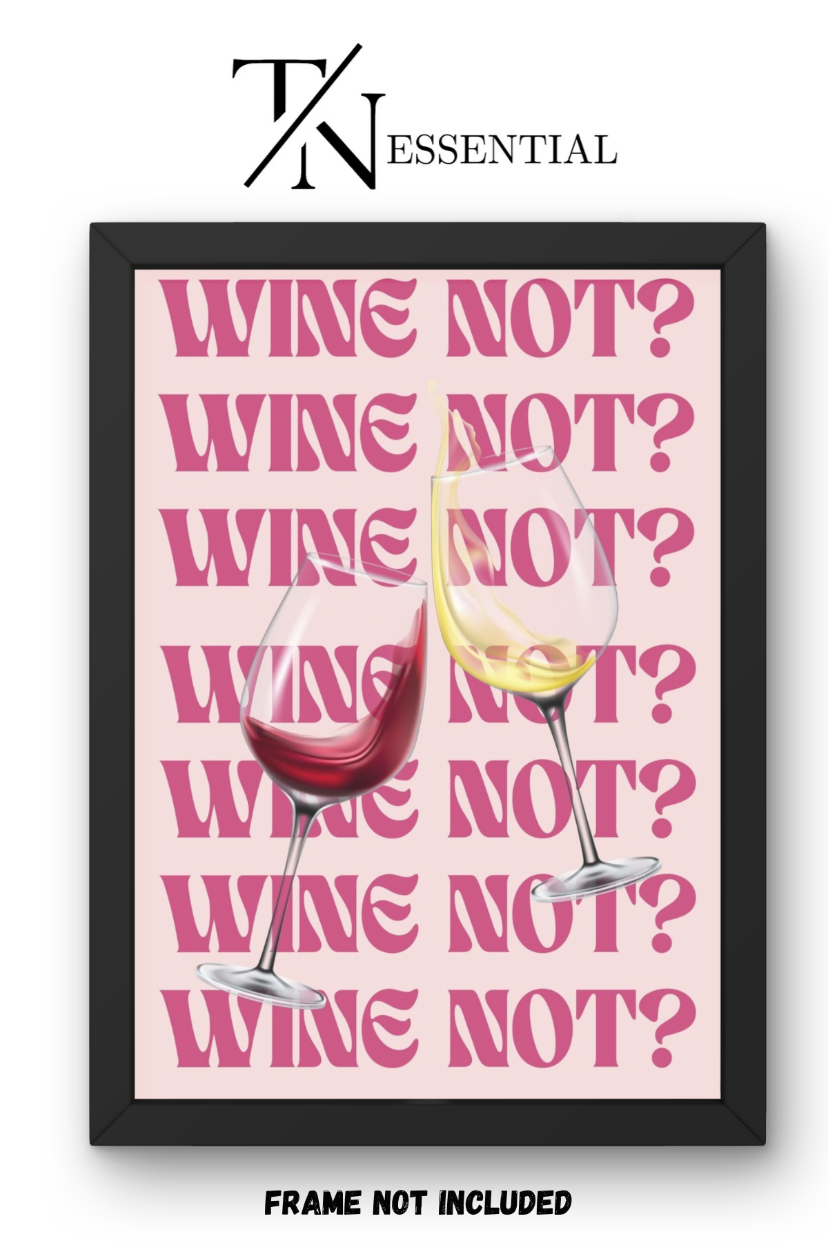 PINK WINE ATTITUDE CANVAS POSTER