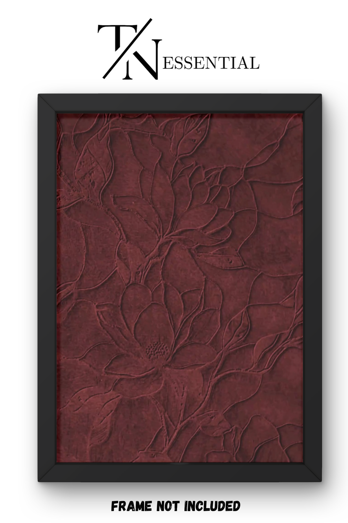 DARK BURGUNDY FLOWERS CANVAS POSTER