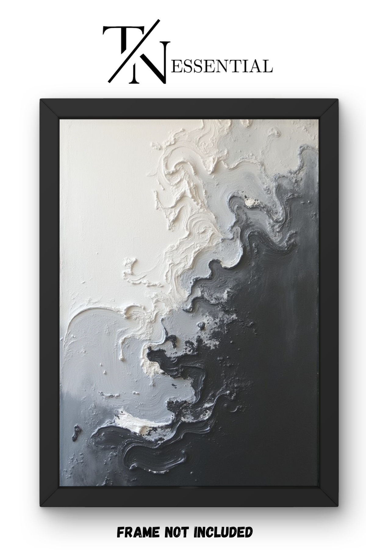 ABSTRACT INK CURRENT CANVAS POSTER
