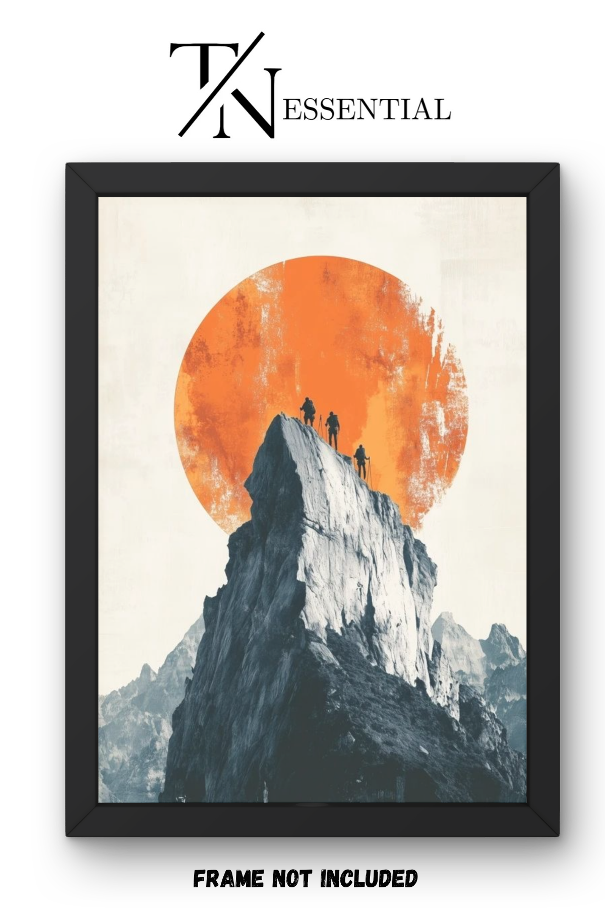 ORANGE SUN MOUNTAIN CANVAS POSTER