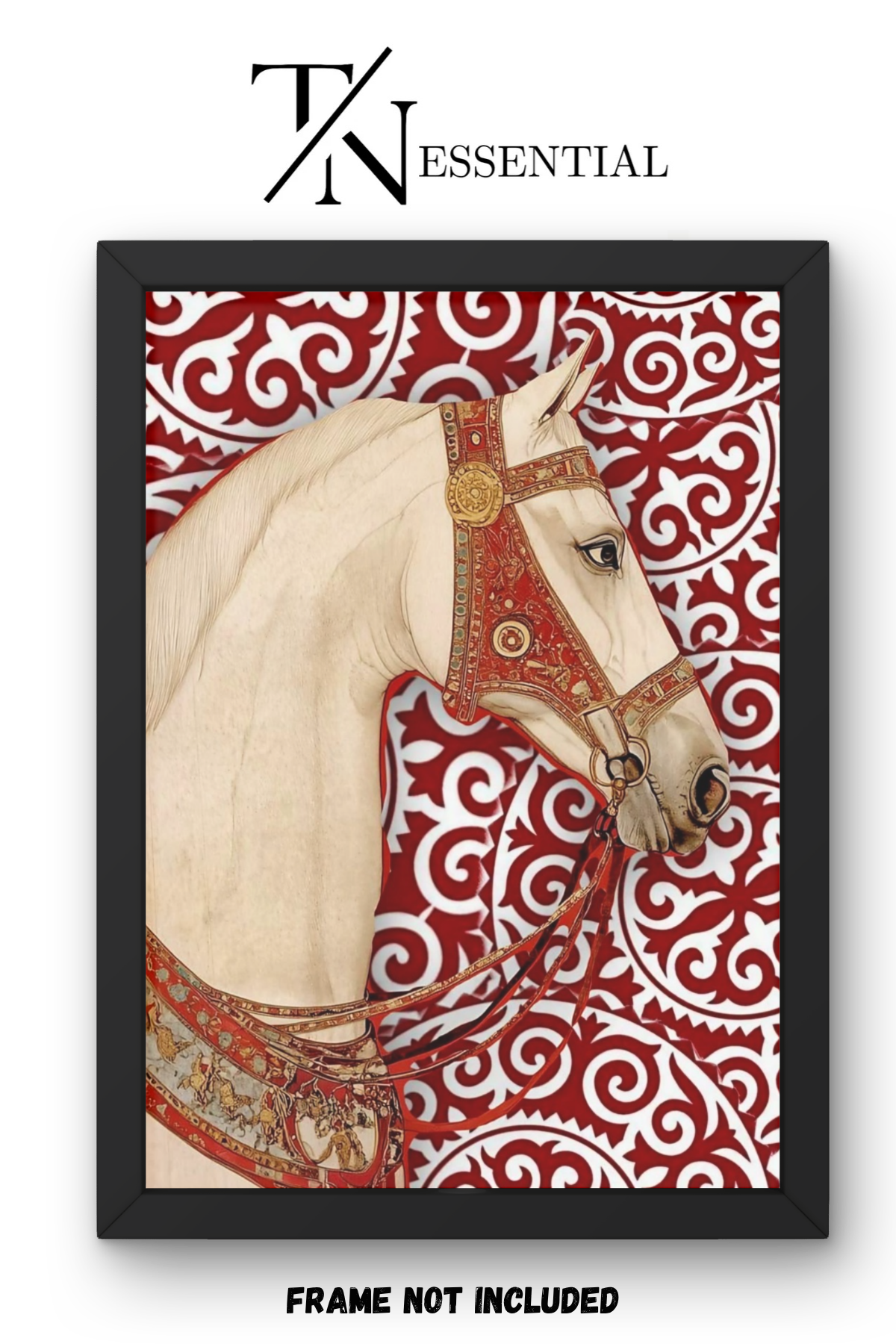 ARABIAN WHITE HORSE CANVAS POSTER