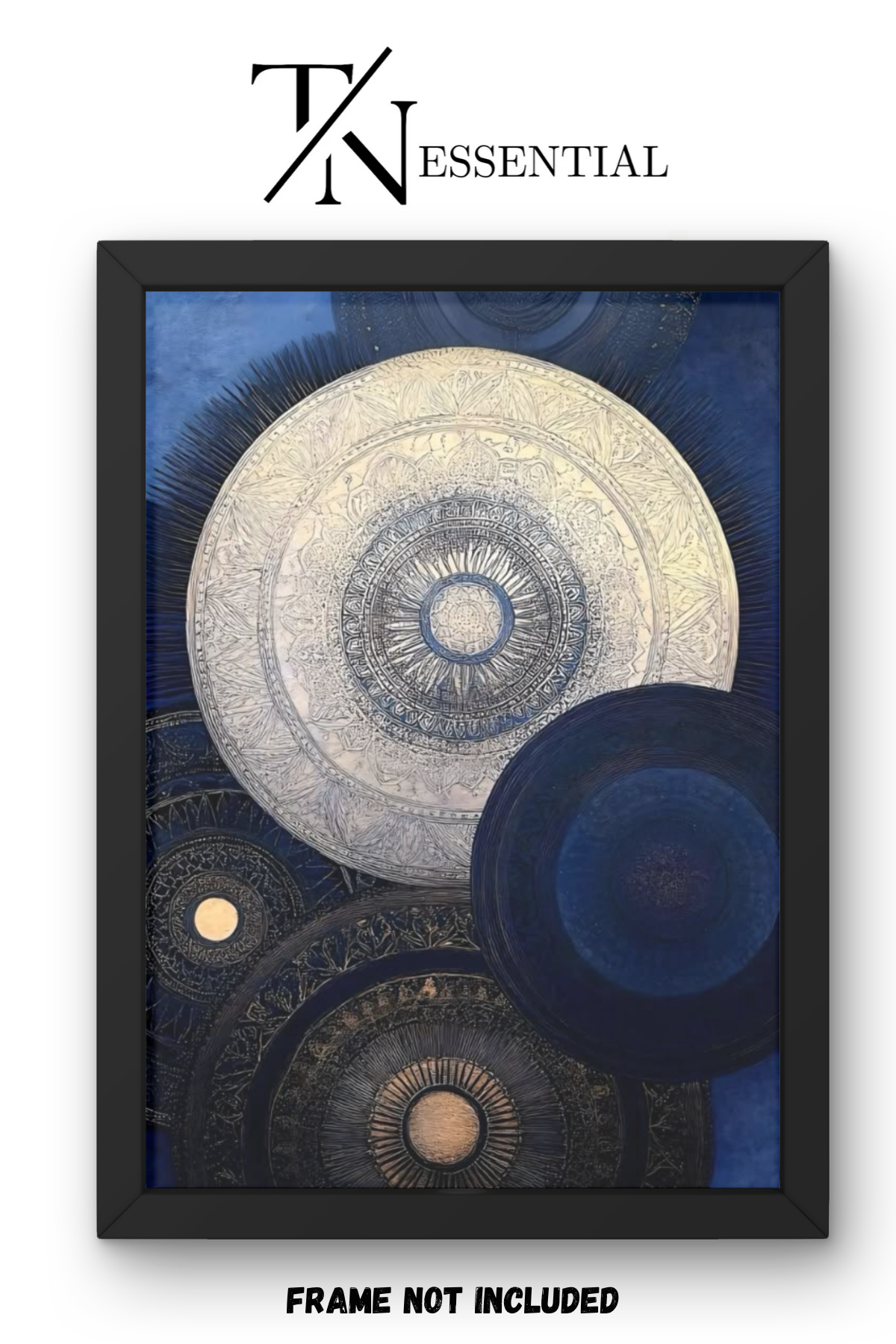 MIDNIGHT GOLD DISC CANVAS POSTER