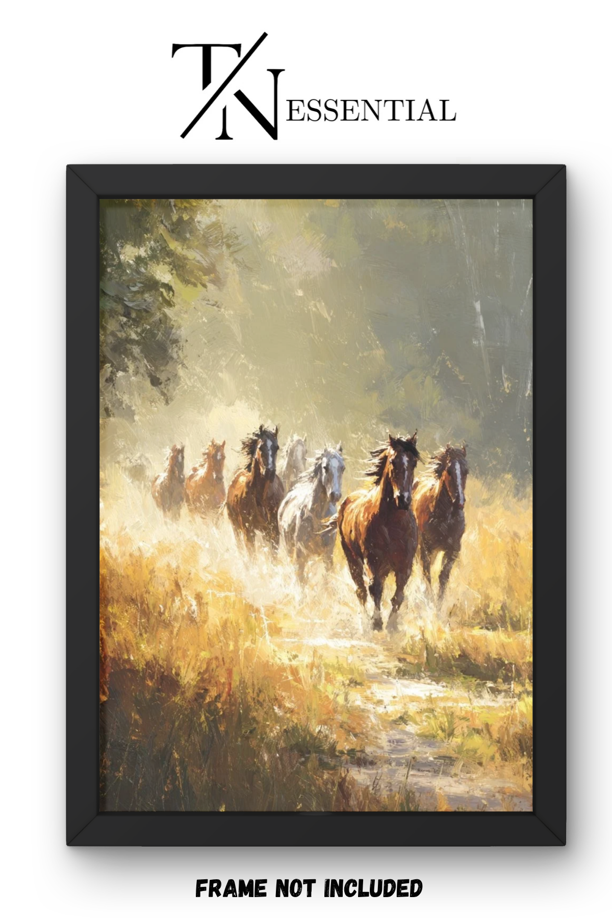 WILD HORSE RUN CANVAS POSTER