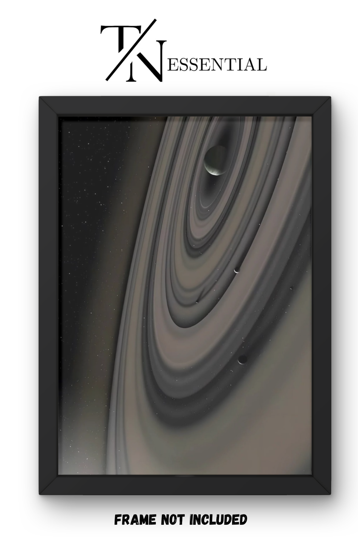 COSMIC PLANET RINGS GALAXY CANVAS POSTER