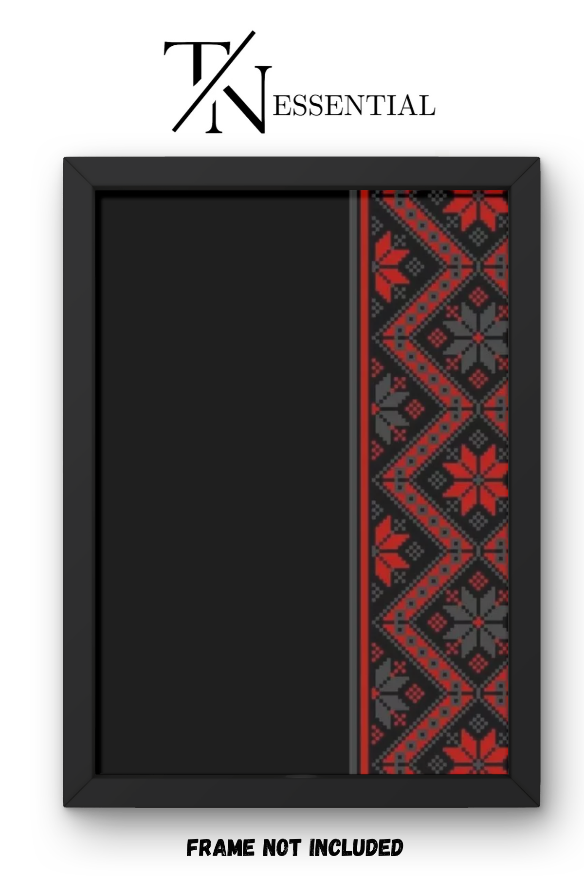 RED BLACK ETHNIC PATTERN CANVAS POSTER