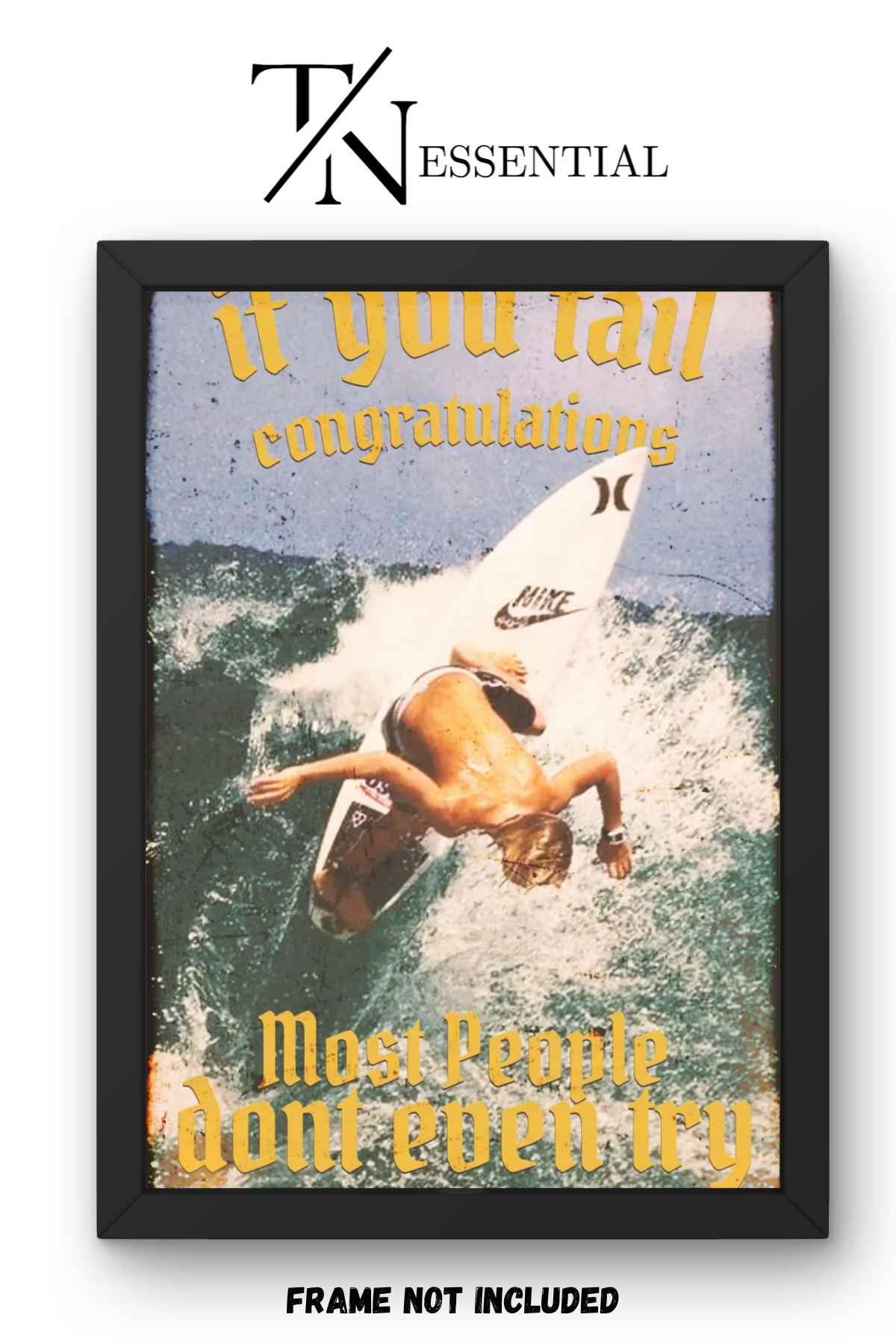 SURF MOTIVATION VINTAGE CANVAS POSTER