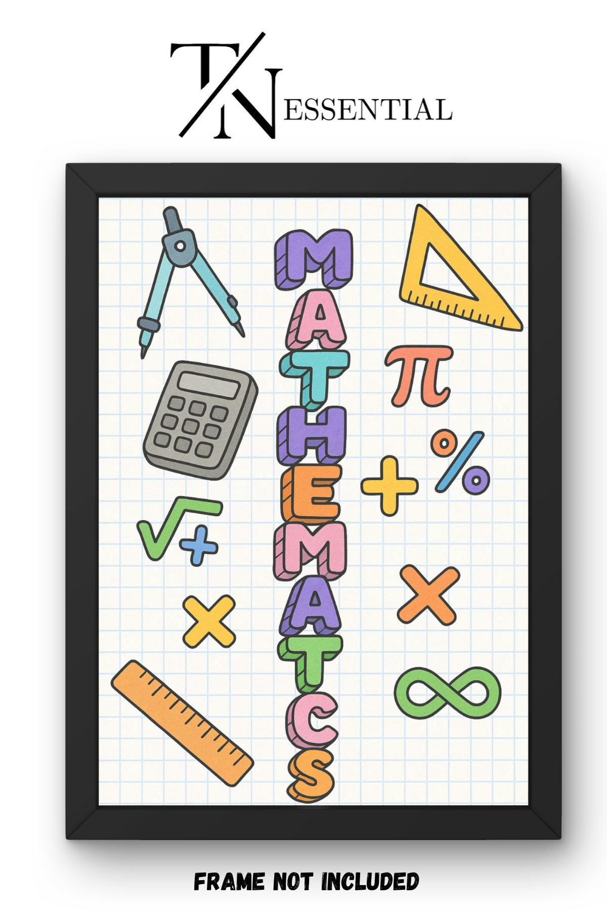 COLORFUL MATHEMATICS CLASSROOM CANVAS POSTER