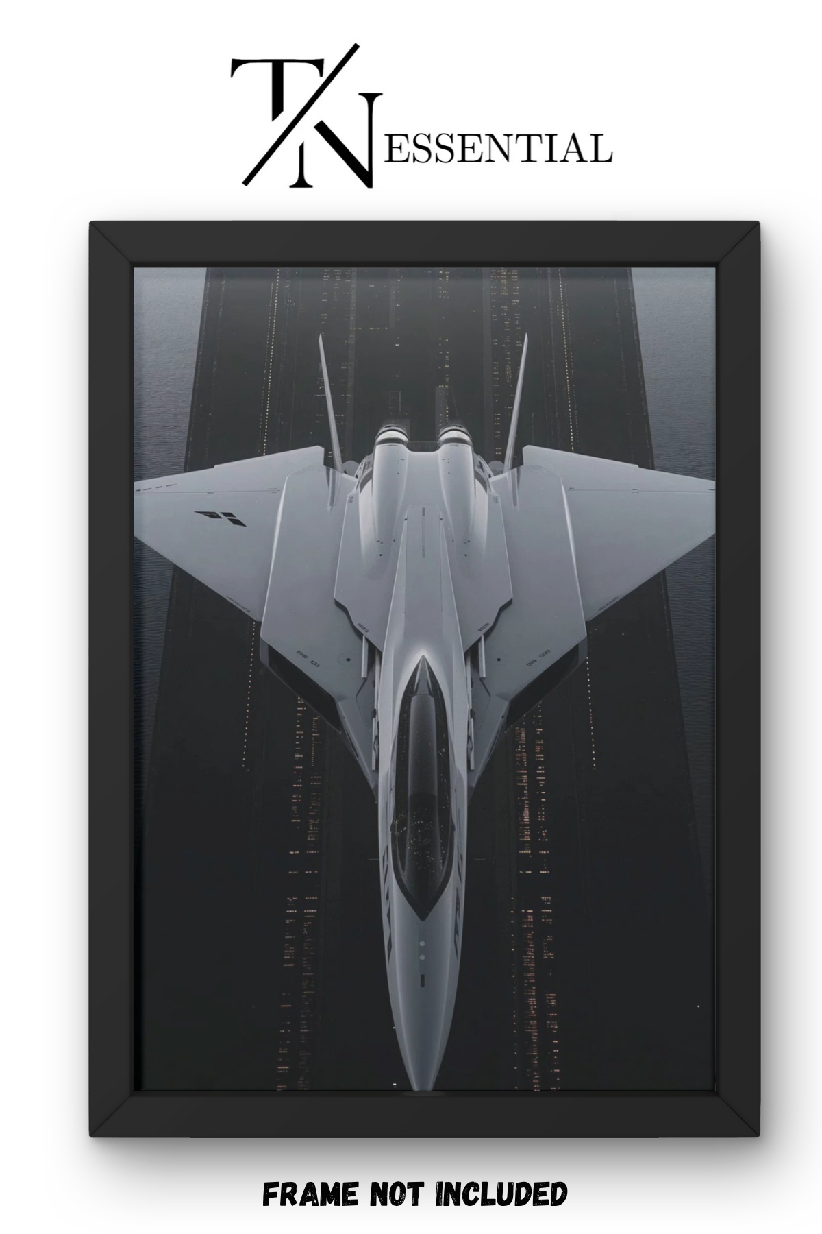 STEALTH AIRCRAFT DARK RUNWAY CANVAS POSTER