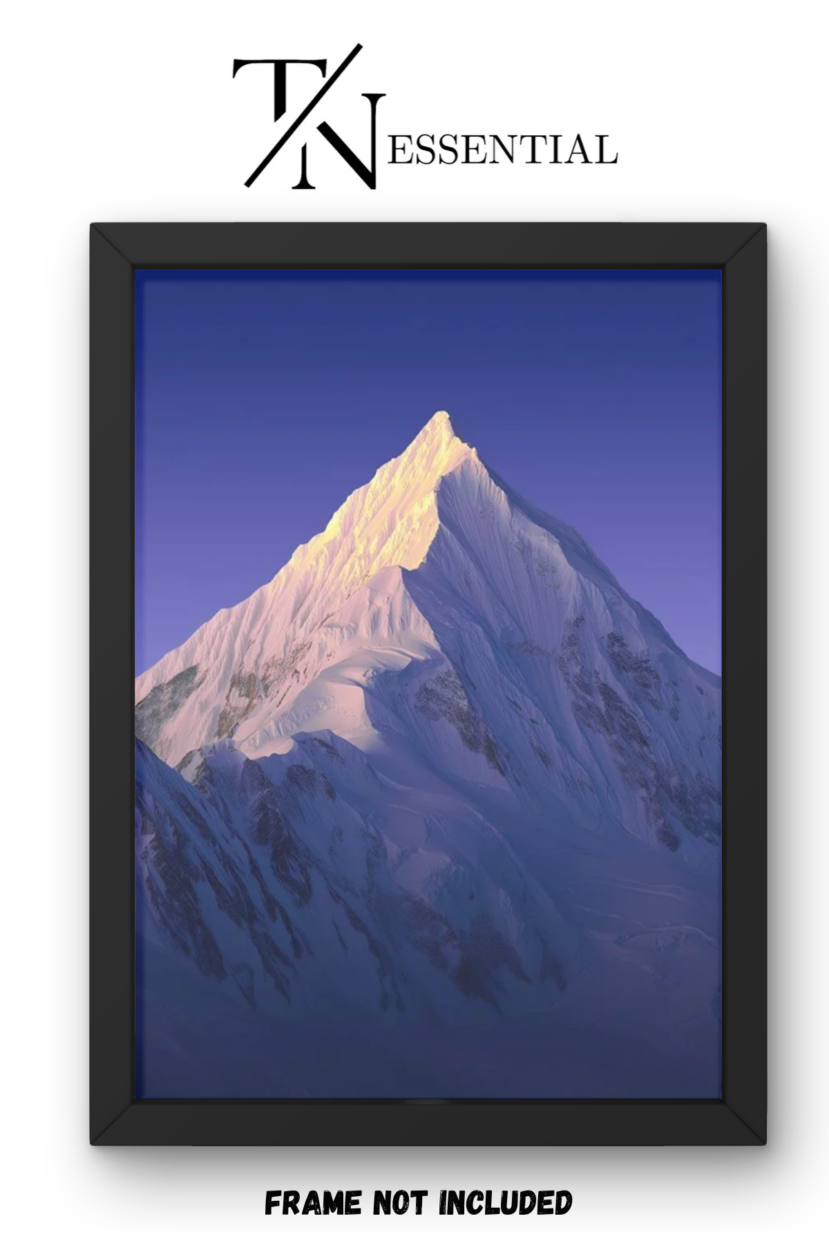 MAJESTIC SNOW PEAK NATURE CANVAS POSTER