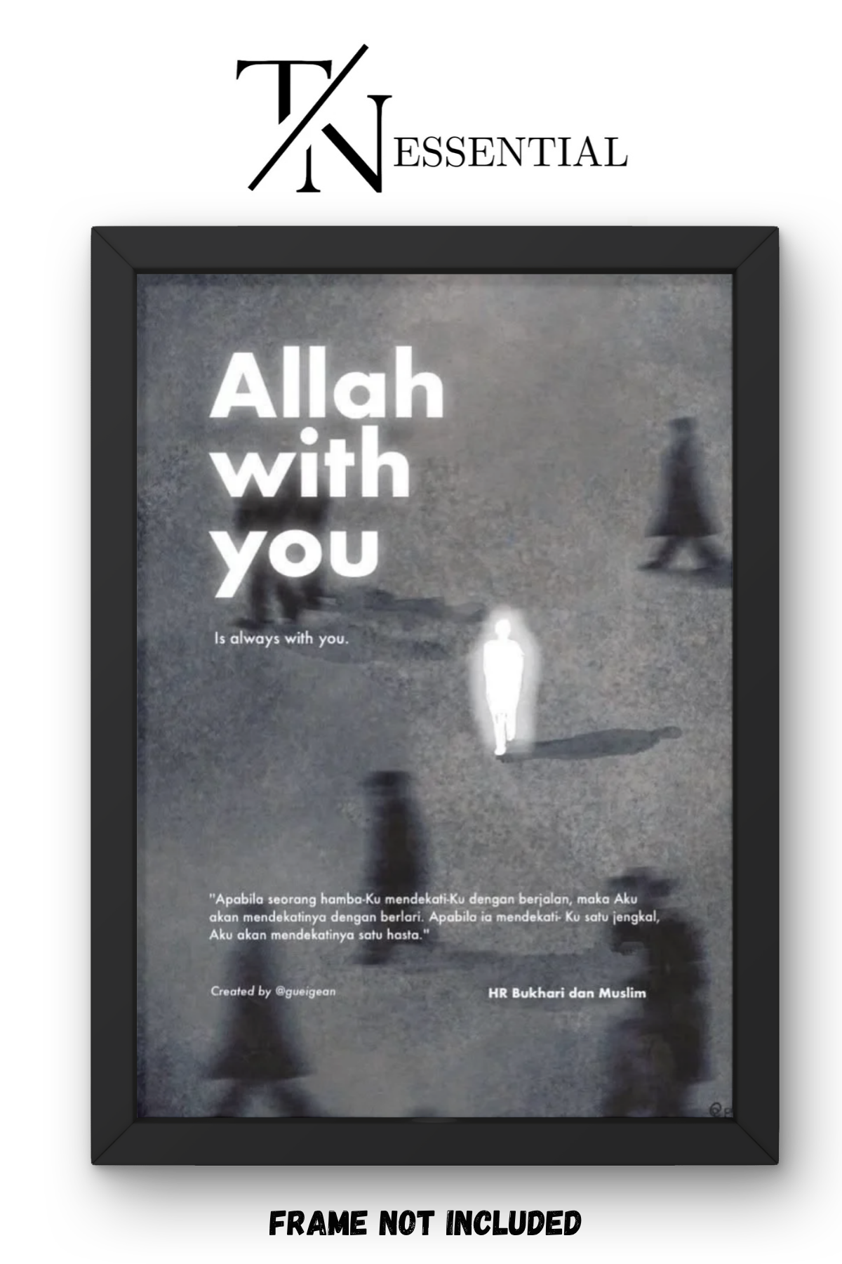 ALLAH IS WITH YOU ISLAMIC REMINDER CANVAS POSTER