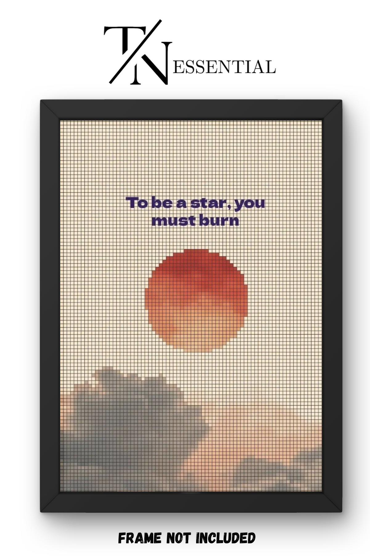 PIXEL SUNSET MOTIVATIONAL QUOTE CANVAS POSTER