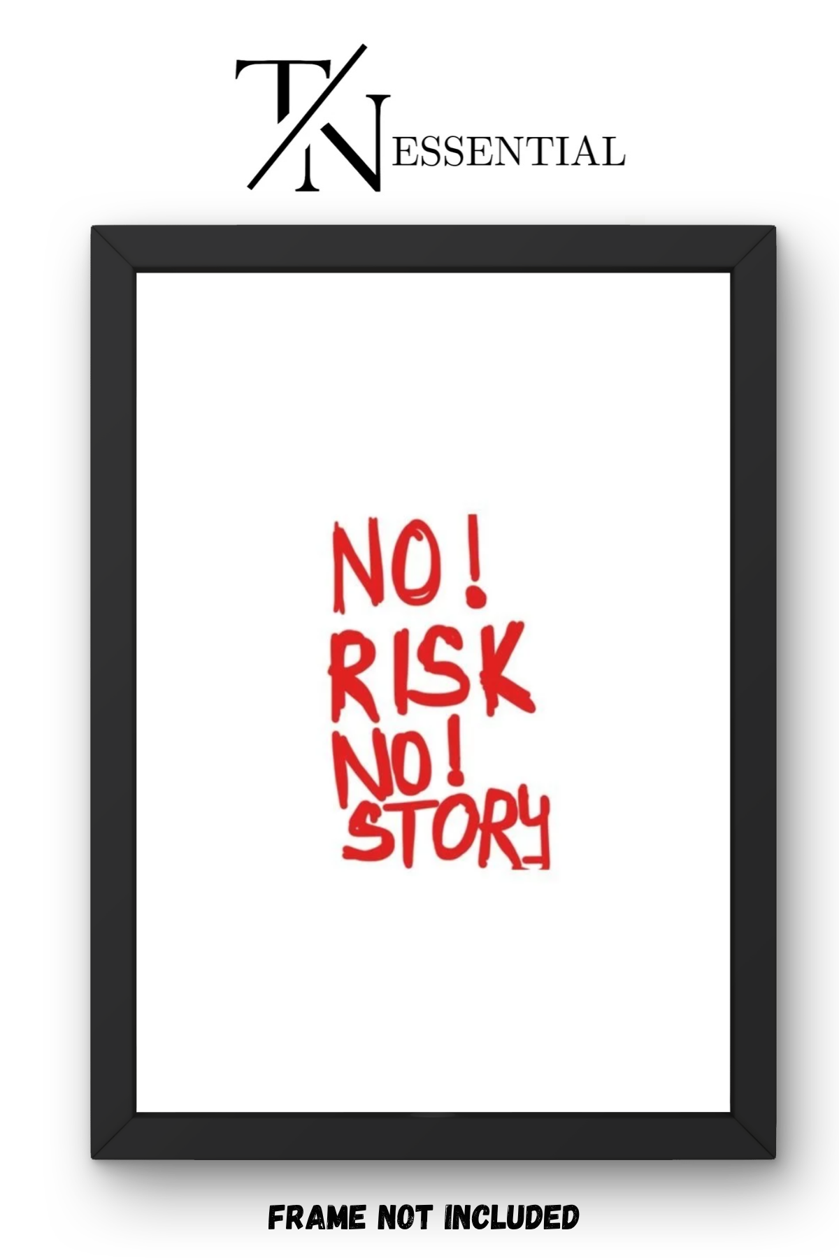 BOLD RED RISK QUOTE CANVAS POSTER