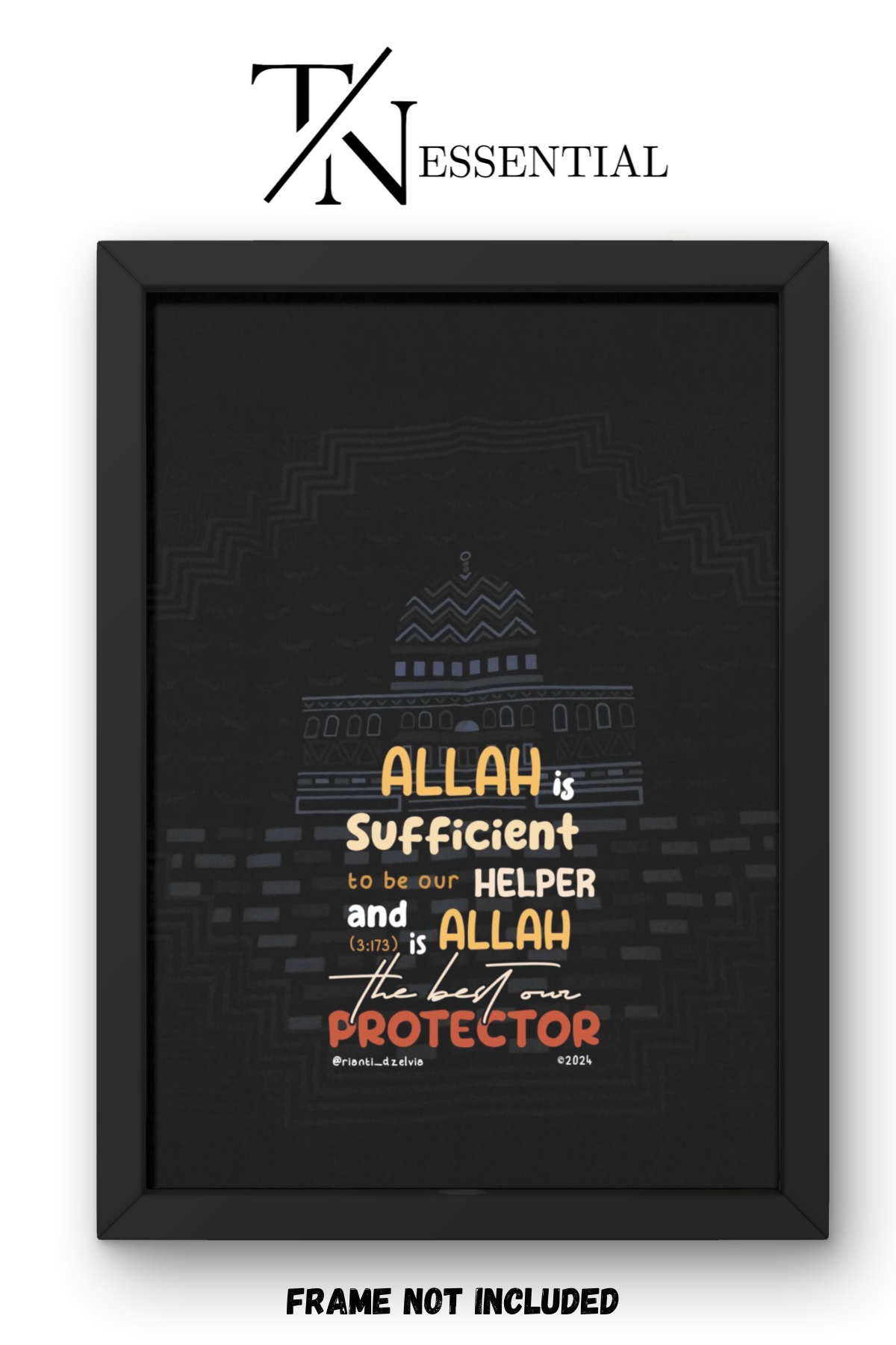 ALLAH BEST PROTECTOR MOTIVATIONAL CANVAS POSTER