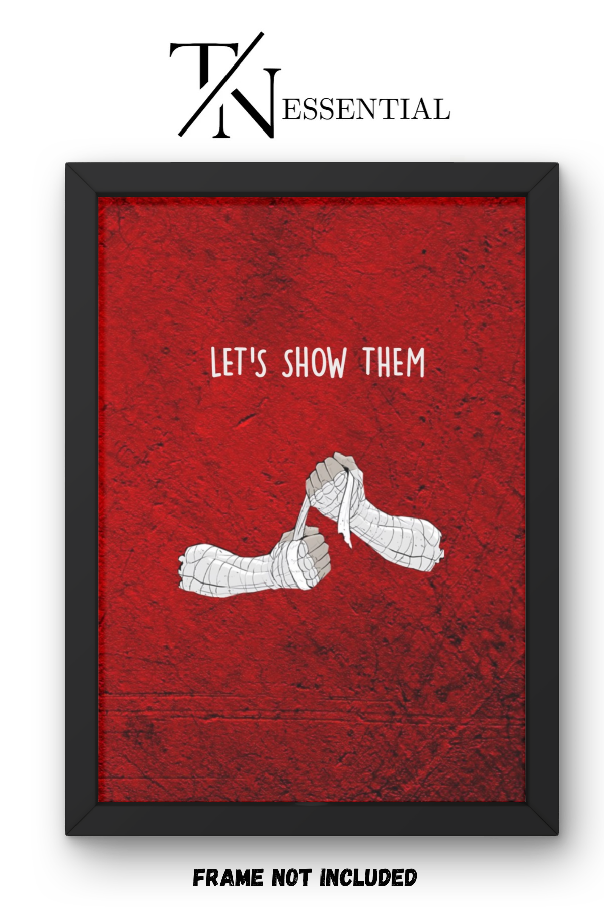 RED BOXING WRAP MINDSET CANVAS POSTER