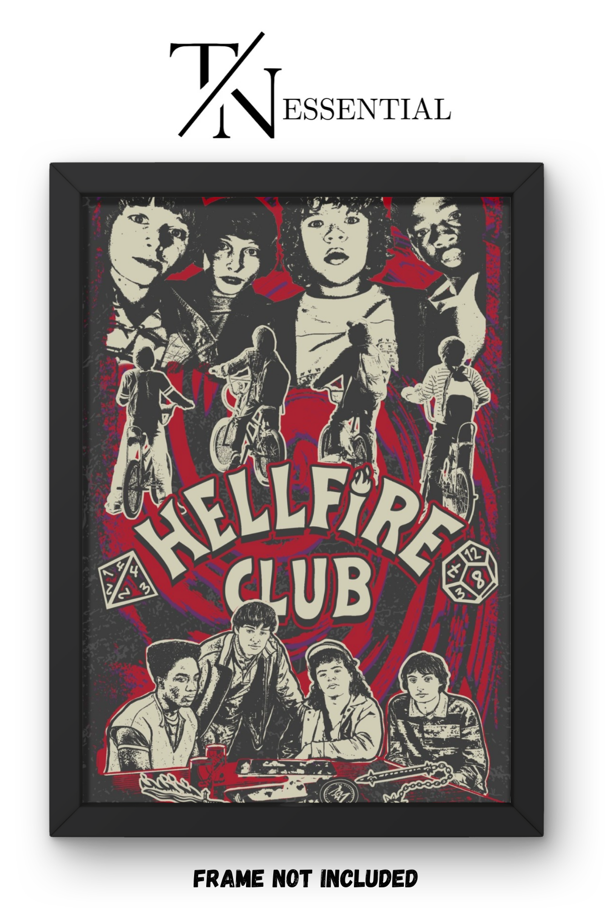 HELLFIRE CLUB STRANGER THINGS VINTAGE CANVAS POSTER