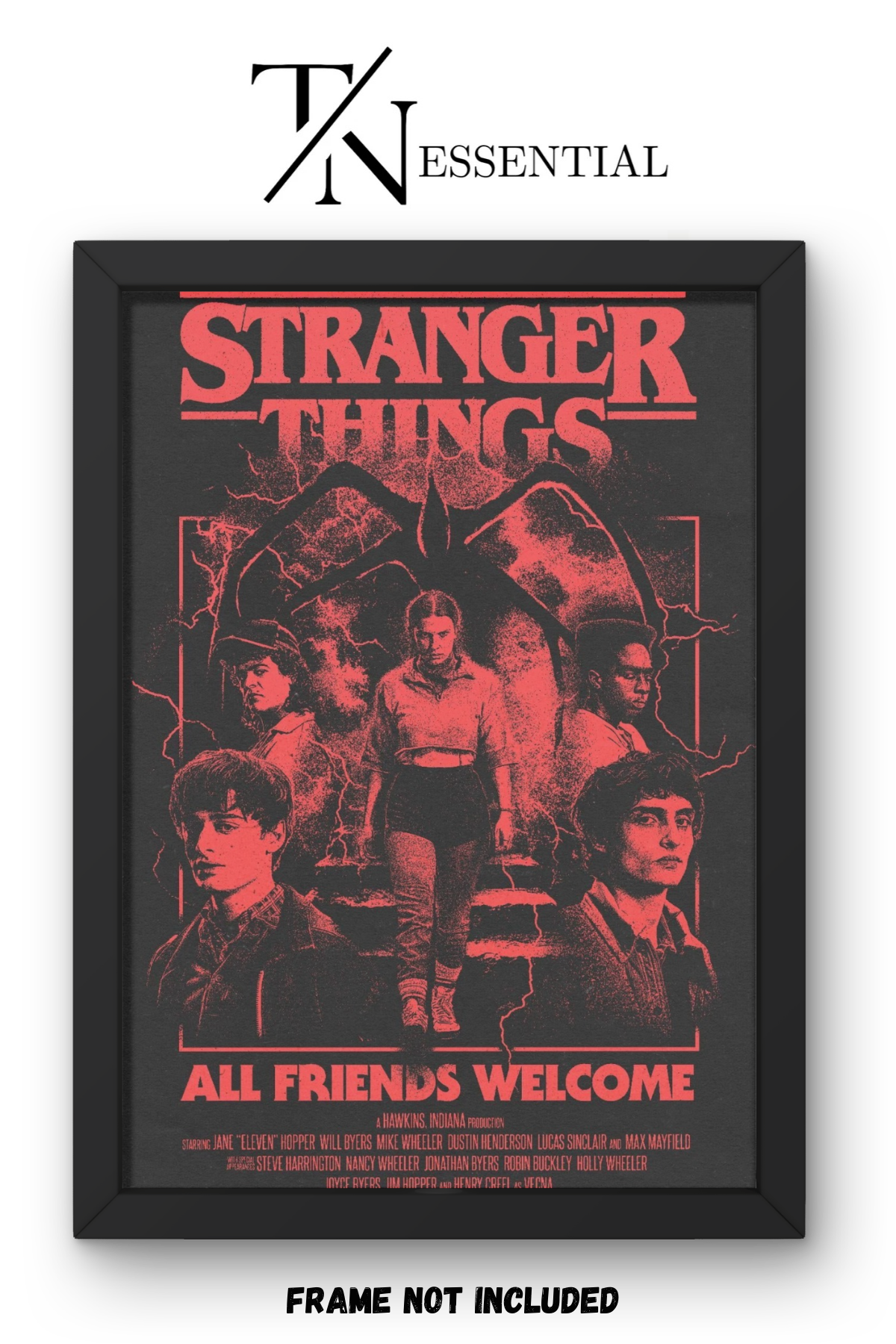 STRANGER THINGS RED VINTAGE SERIES ART CANVAS POSTER