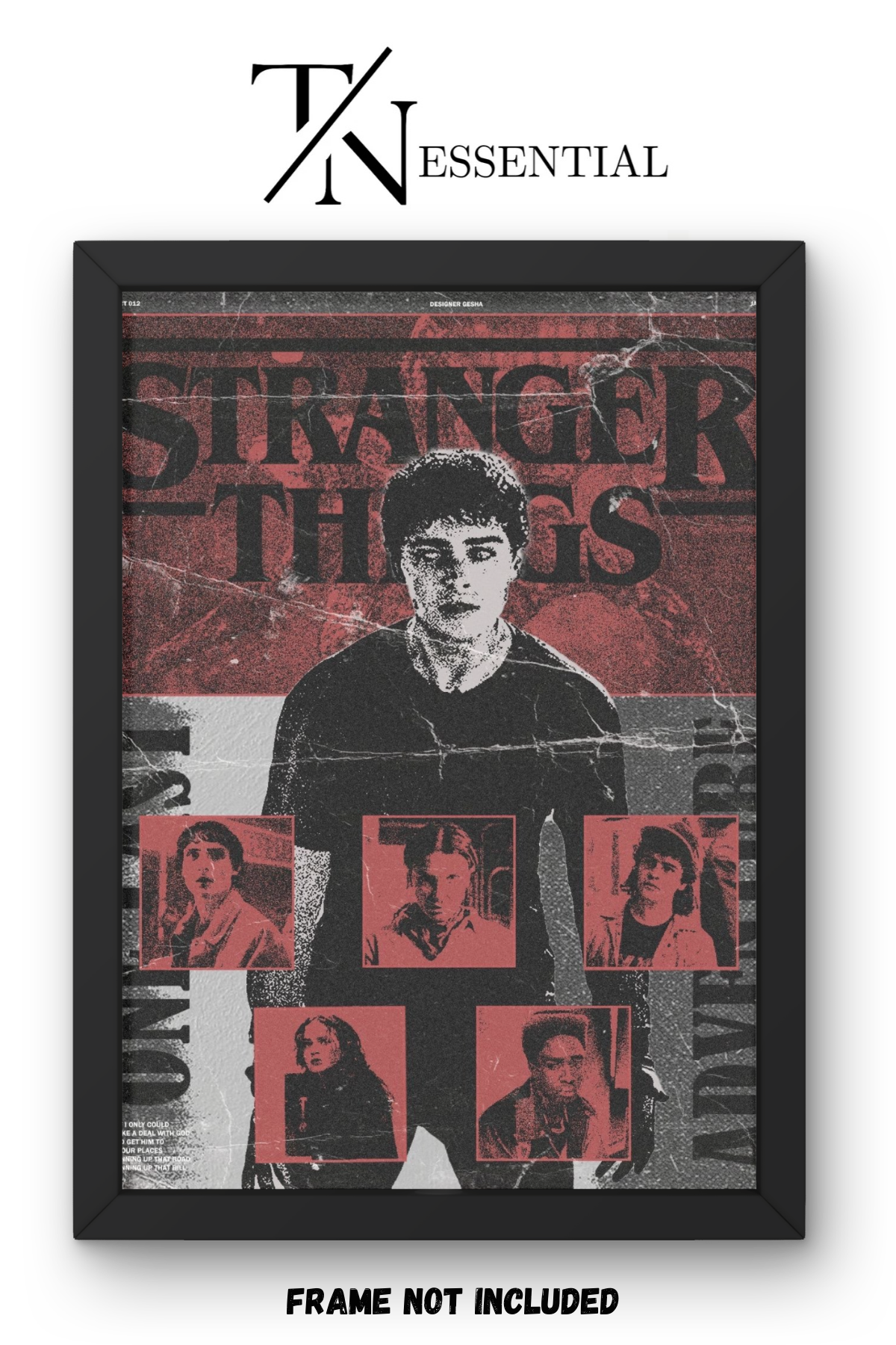 STRANGER THINGS VINTAGE CHARACTER COLLAGE CANVAS POSTER