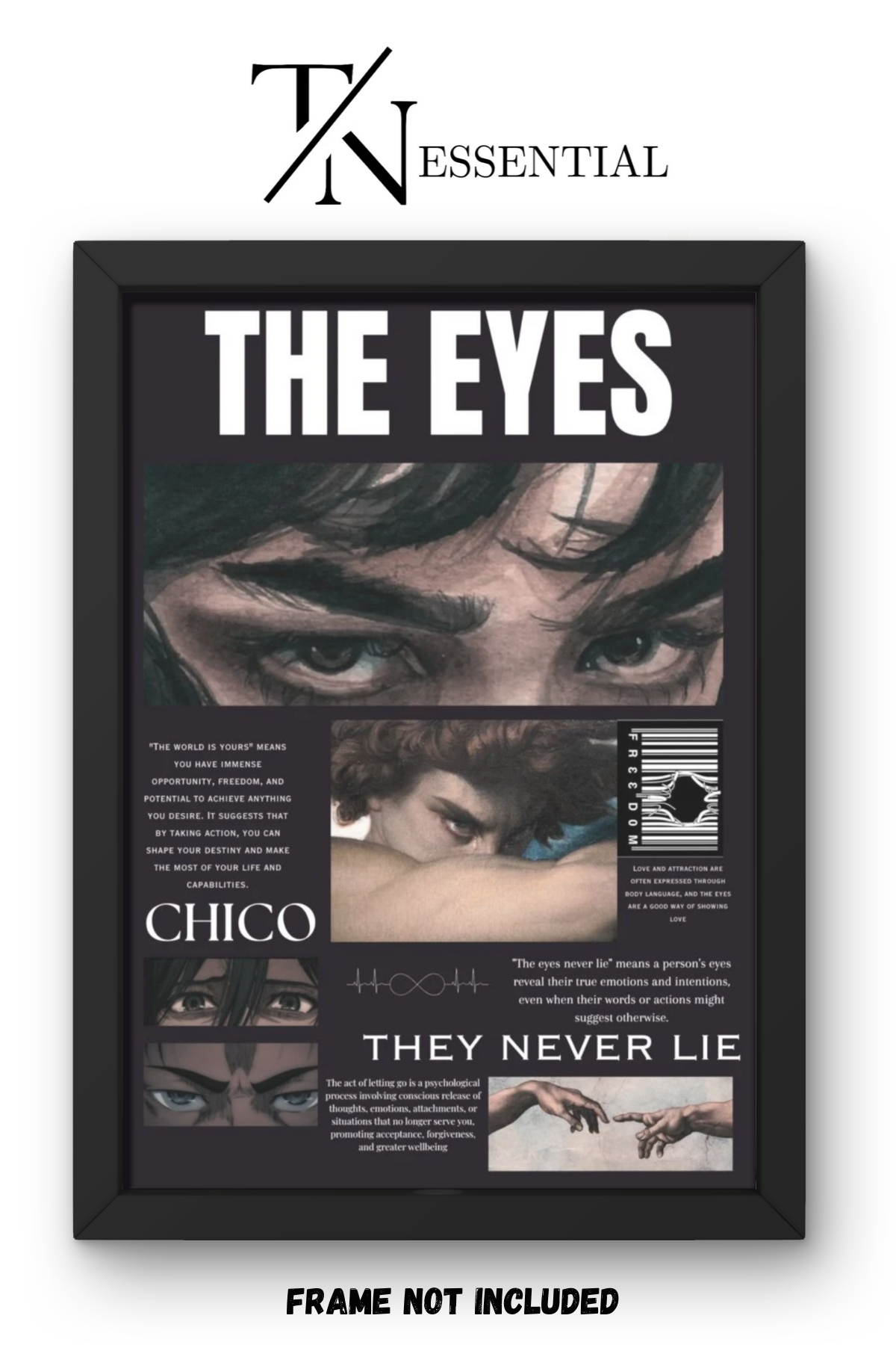 THE EYES NEVER LIE AESTHETIC CANVAS POSTER