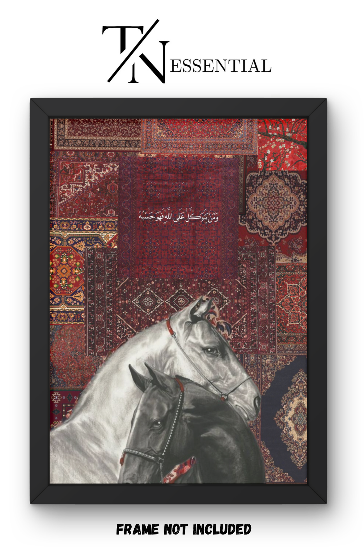 ARABIAN HORSES PERSIAN RUG AESTHETIC CANVAS POSTER
